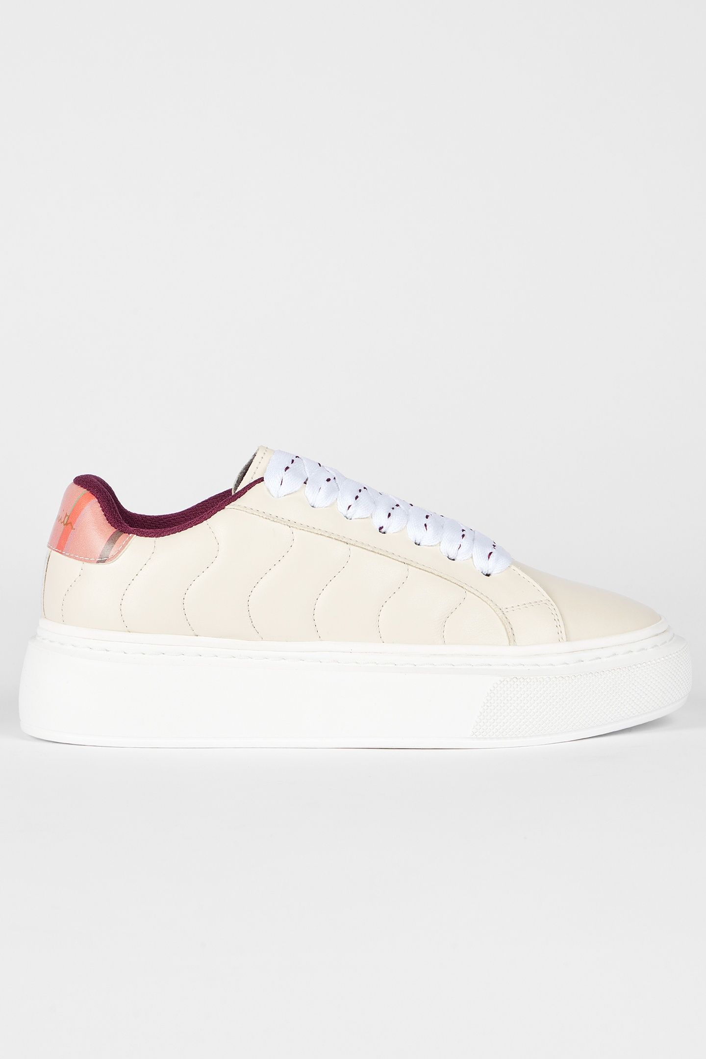 WOMENS SHOE GUPPY WHITE SWIRL STITCH WHITE 1