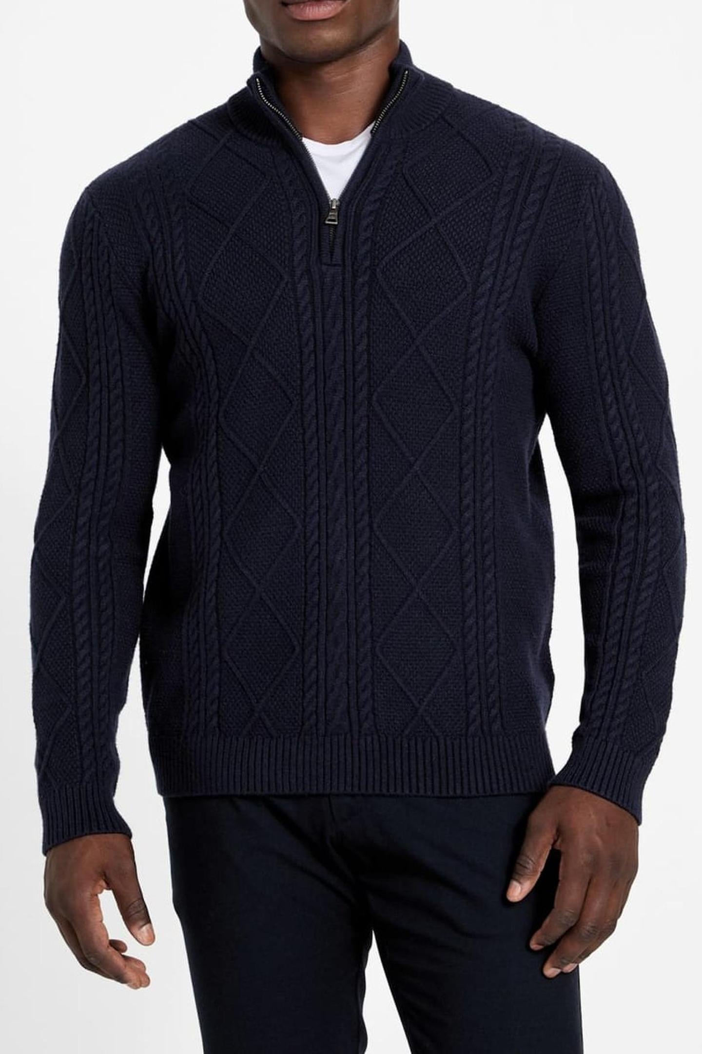 LS 1/2 ZIP MN NOEL C SMART BLUE 1