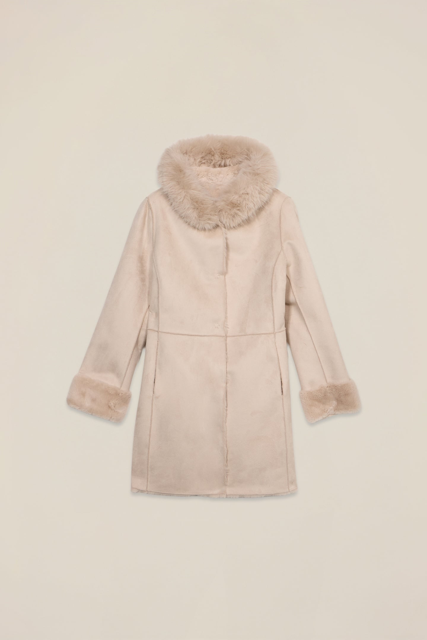 SOFT FABRIC COAT BEIGE 4