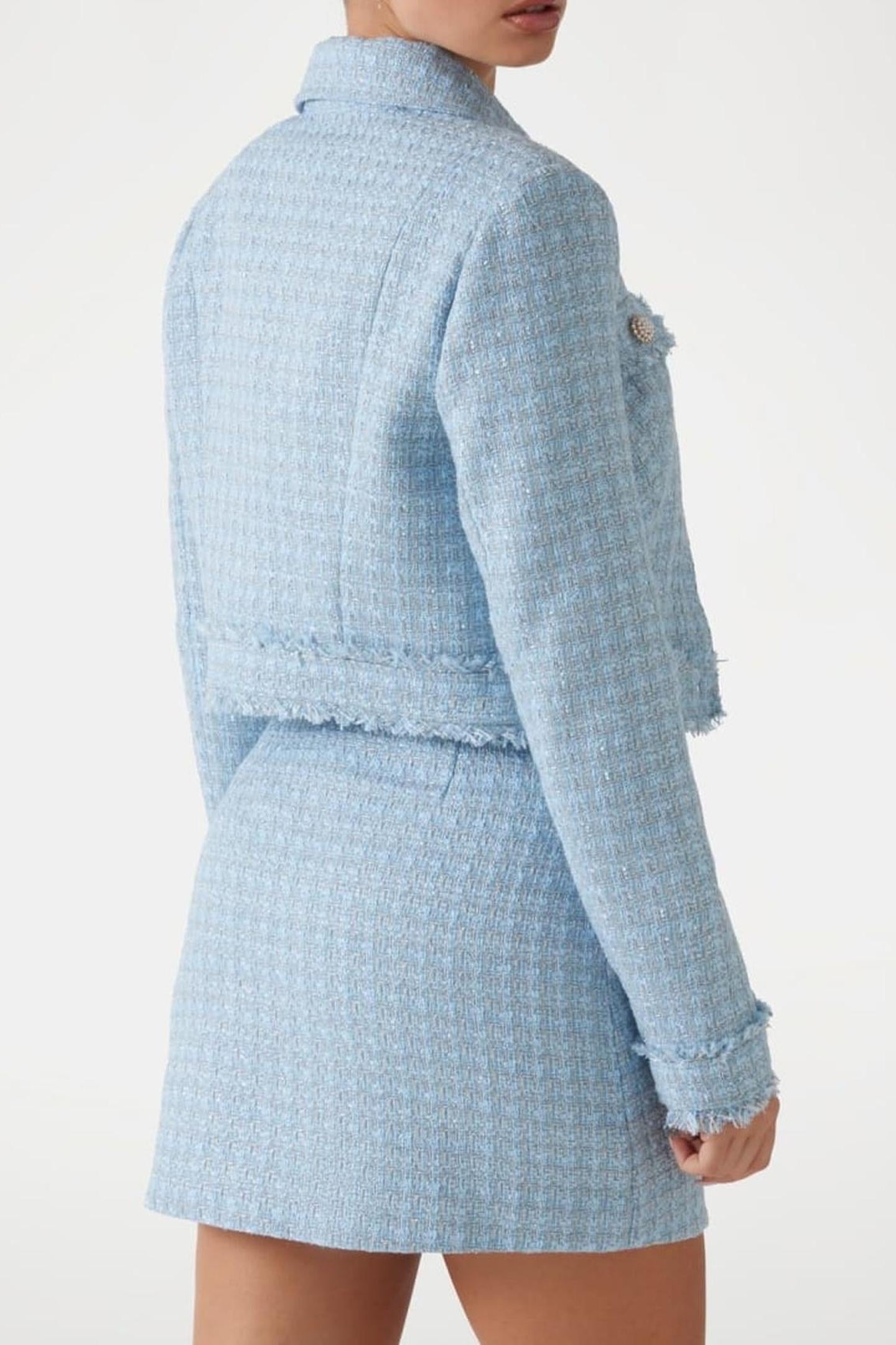 DAPHNEE CROPPED JACK LIGHT BLUE/WHITE COM 6