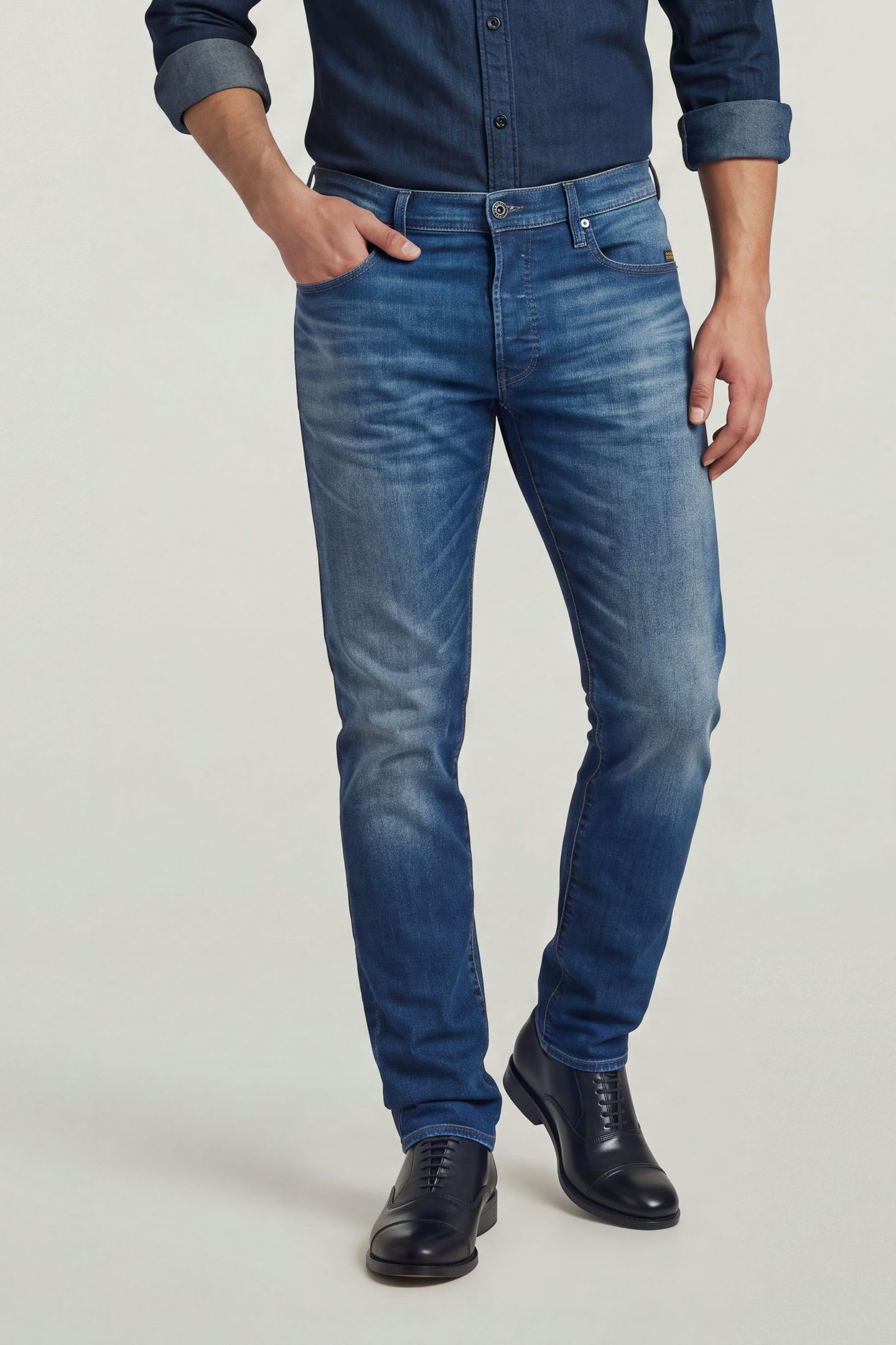 3301 SLIM MEDIUM BLUE 1