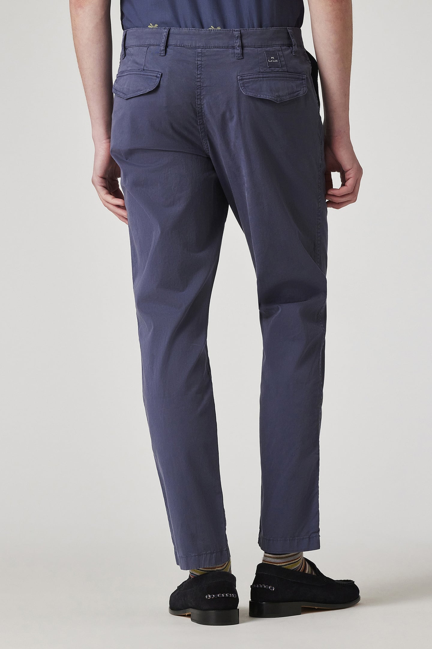 MENS TAPERED FIT STITCHED CHINO INDIGO 3