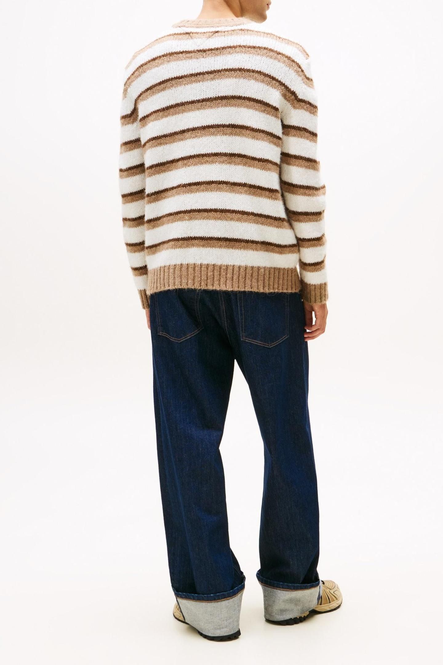 TJM REG BRUSHED STRIPE COASTAL TAUPE STRIPE 2