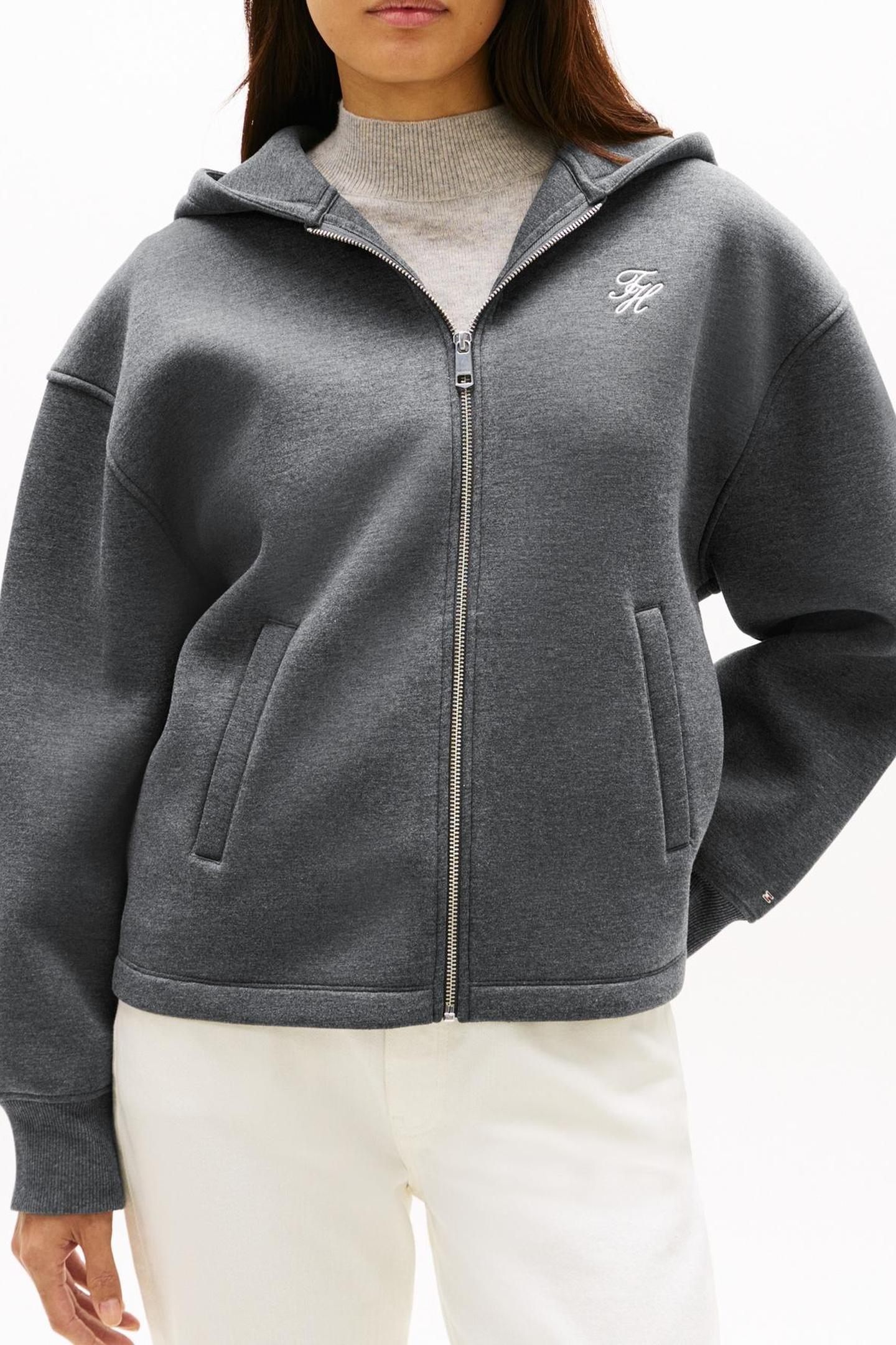 TH SCRIPT INTERLOCK MED GREY HEATHER 3