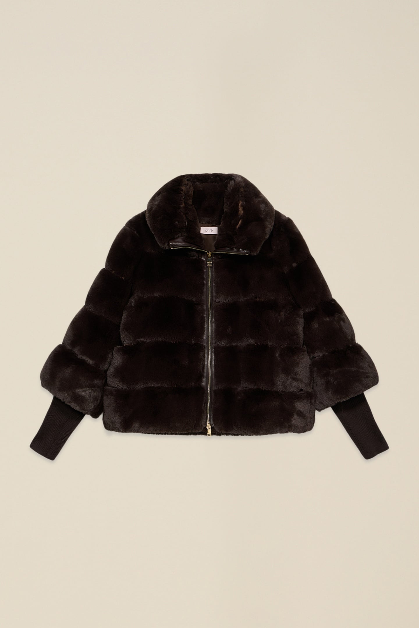 FUZZY FABRIC JACKET BROWN 4
