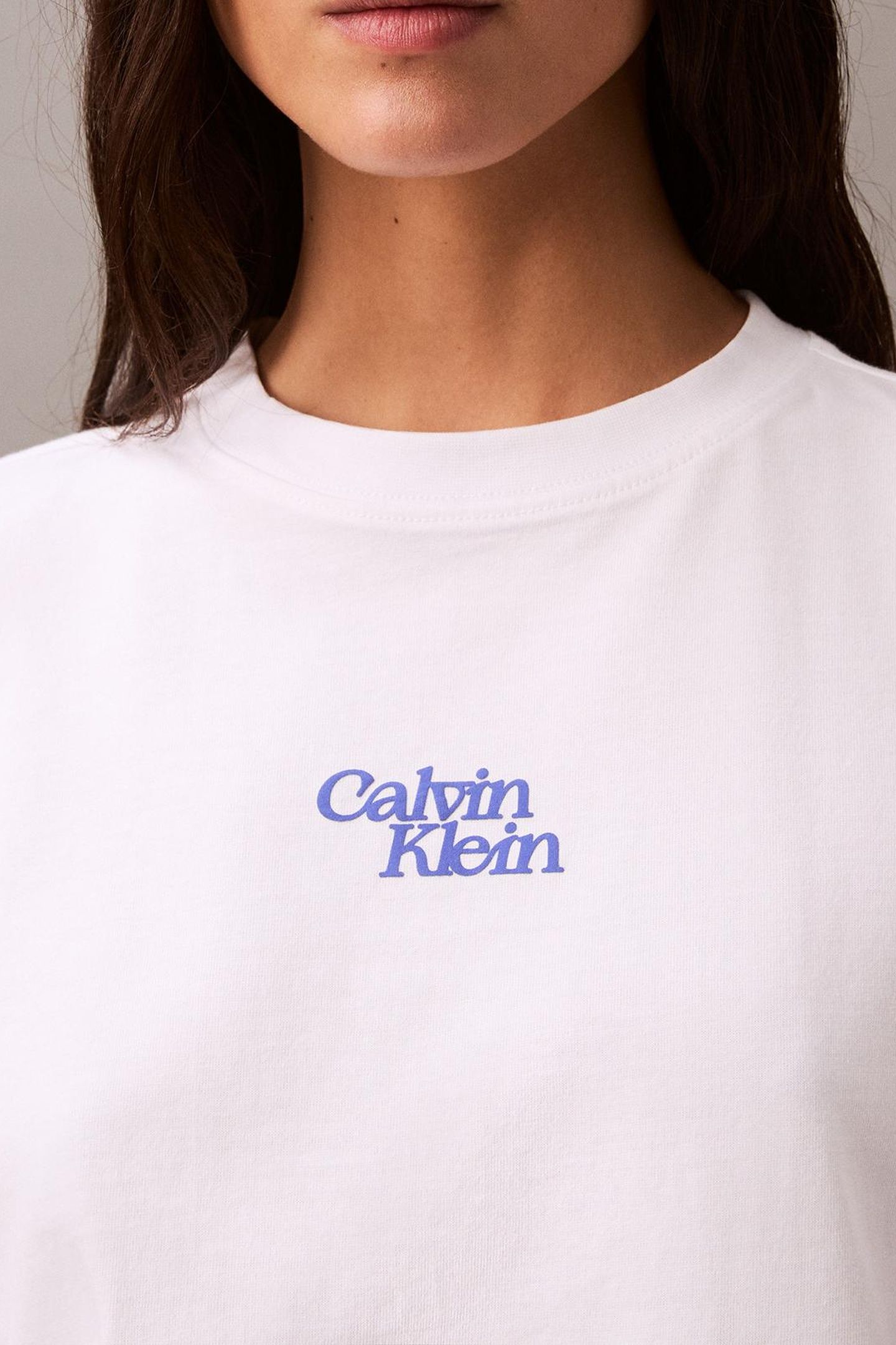 SS FLOCKED LOGO COTTON TEE BRILLIANT WHITE 4