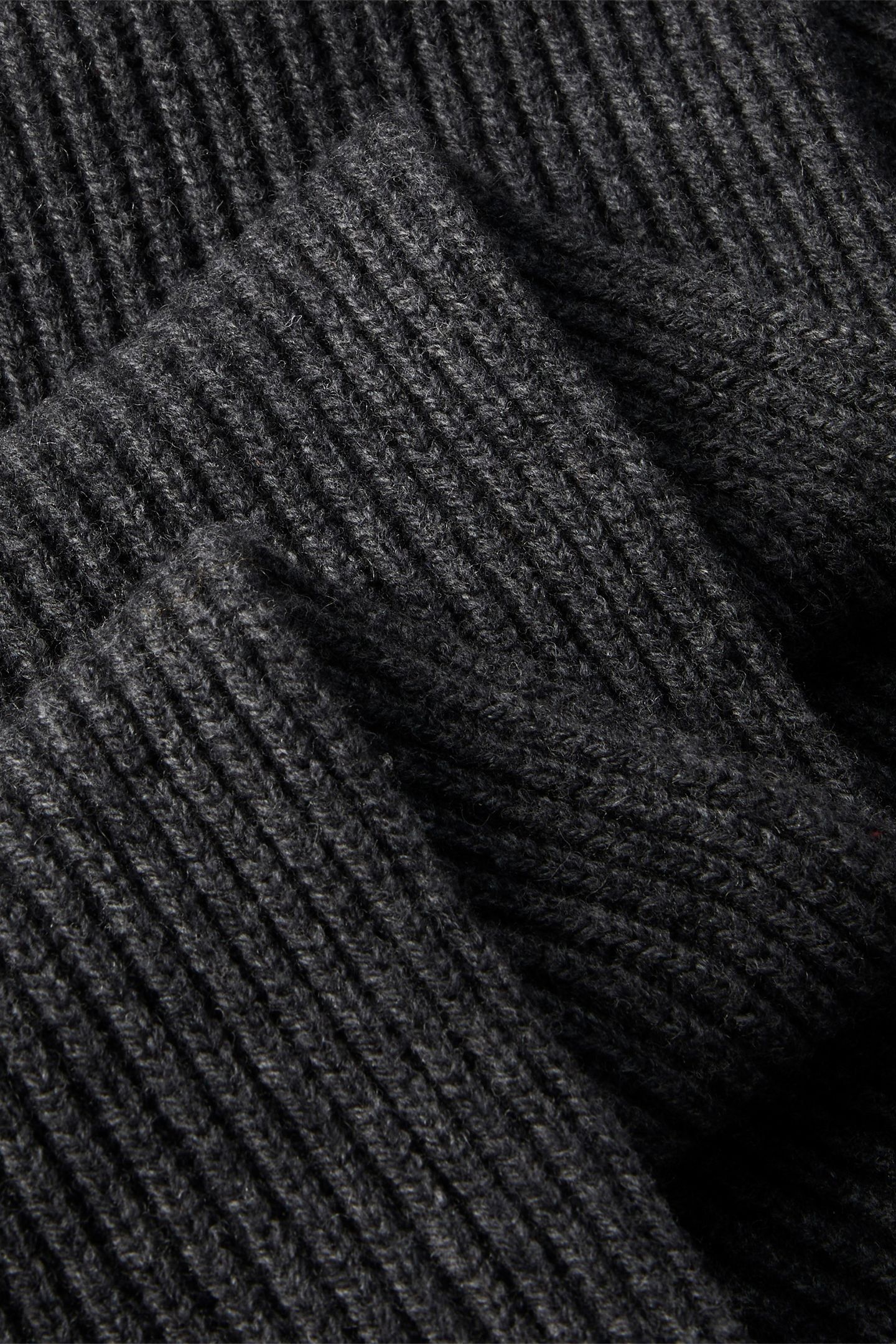 CK METAL WOOL RIB SCARF CHARCOAL HEATHER 4