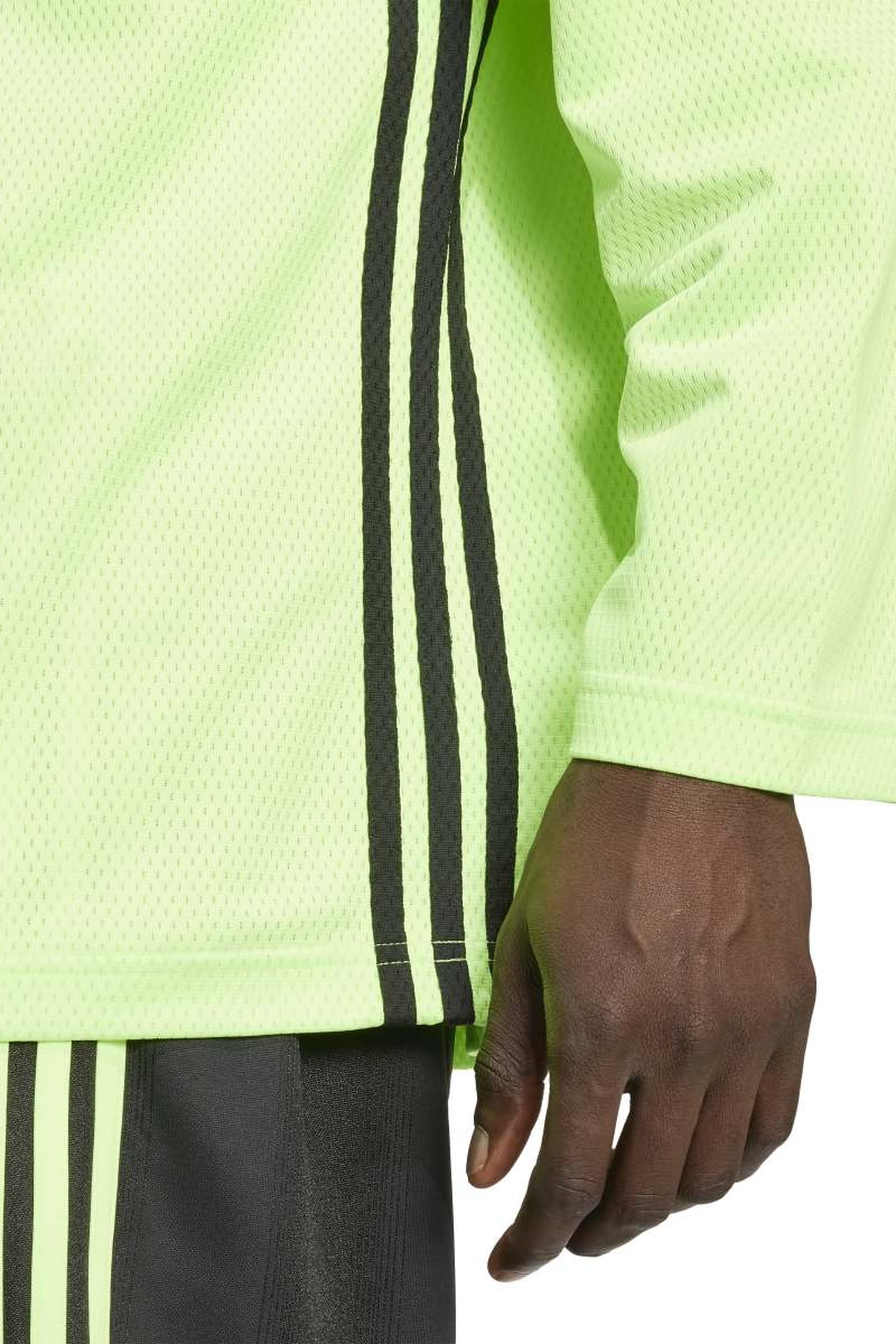 UNISEX MESH LS SIGNAL GREEN 5