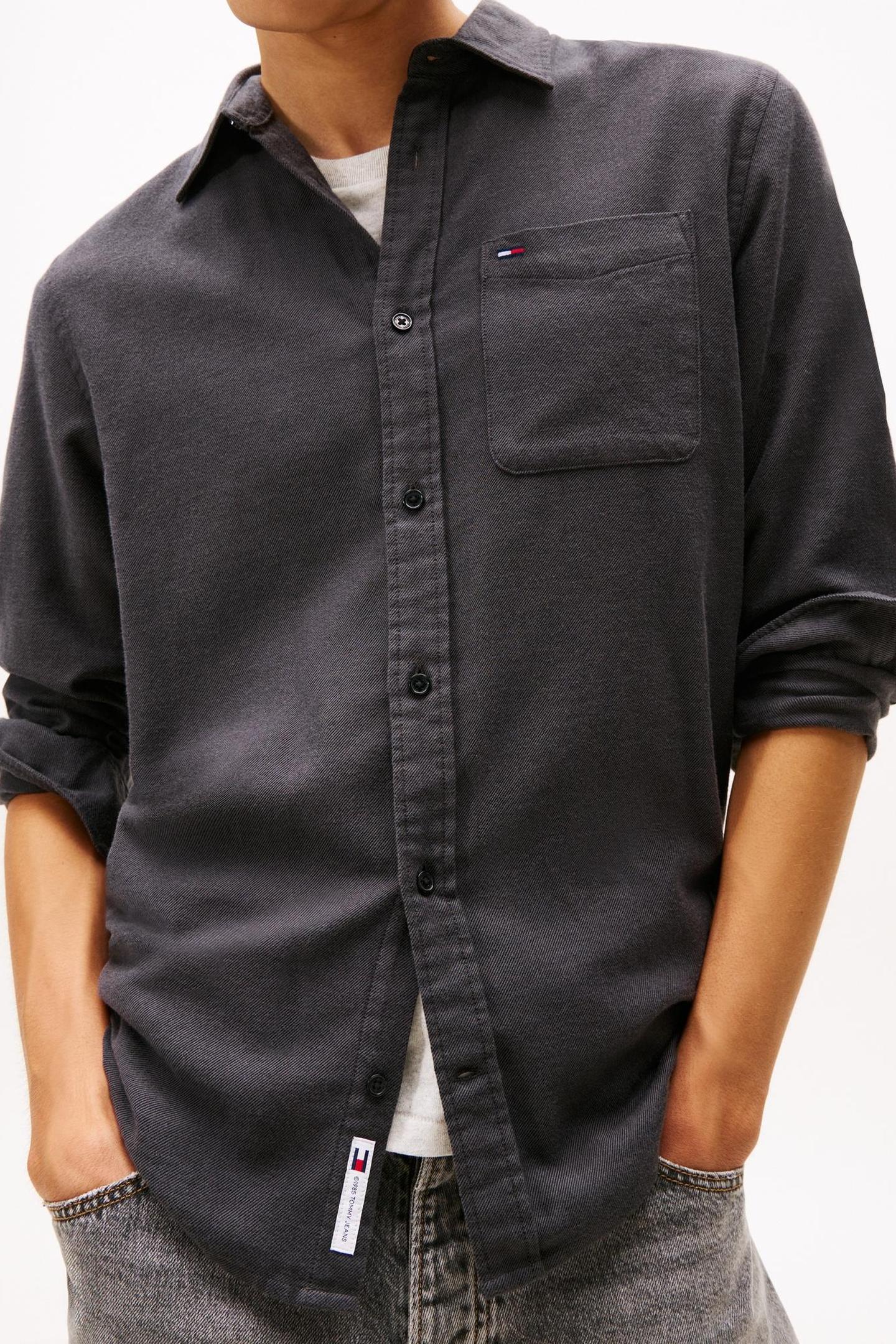 TJM REG FLANNEL SHIRT BLACK 5