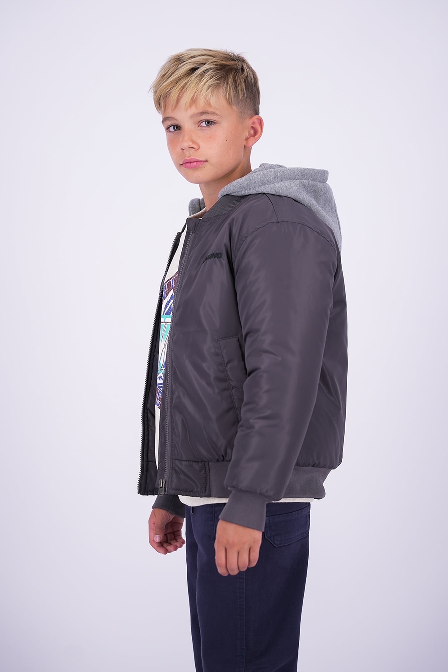 BOYS TOCER JACKET OUTDOOR GREY STONE 3