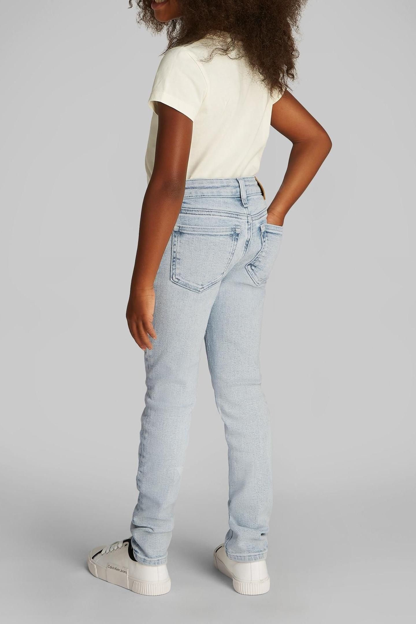 GIRLS MID RISE SKINNY CLEAN SKY BLUE 2