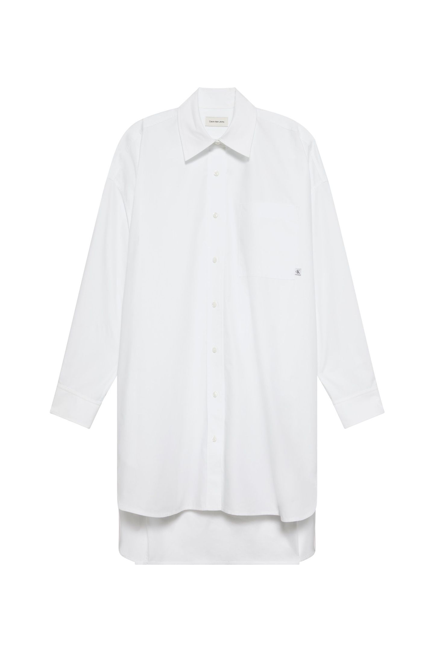 COTTON OVERSIZED MINI DRESS BRILLIANT WHITE 3