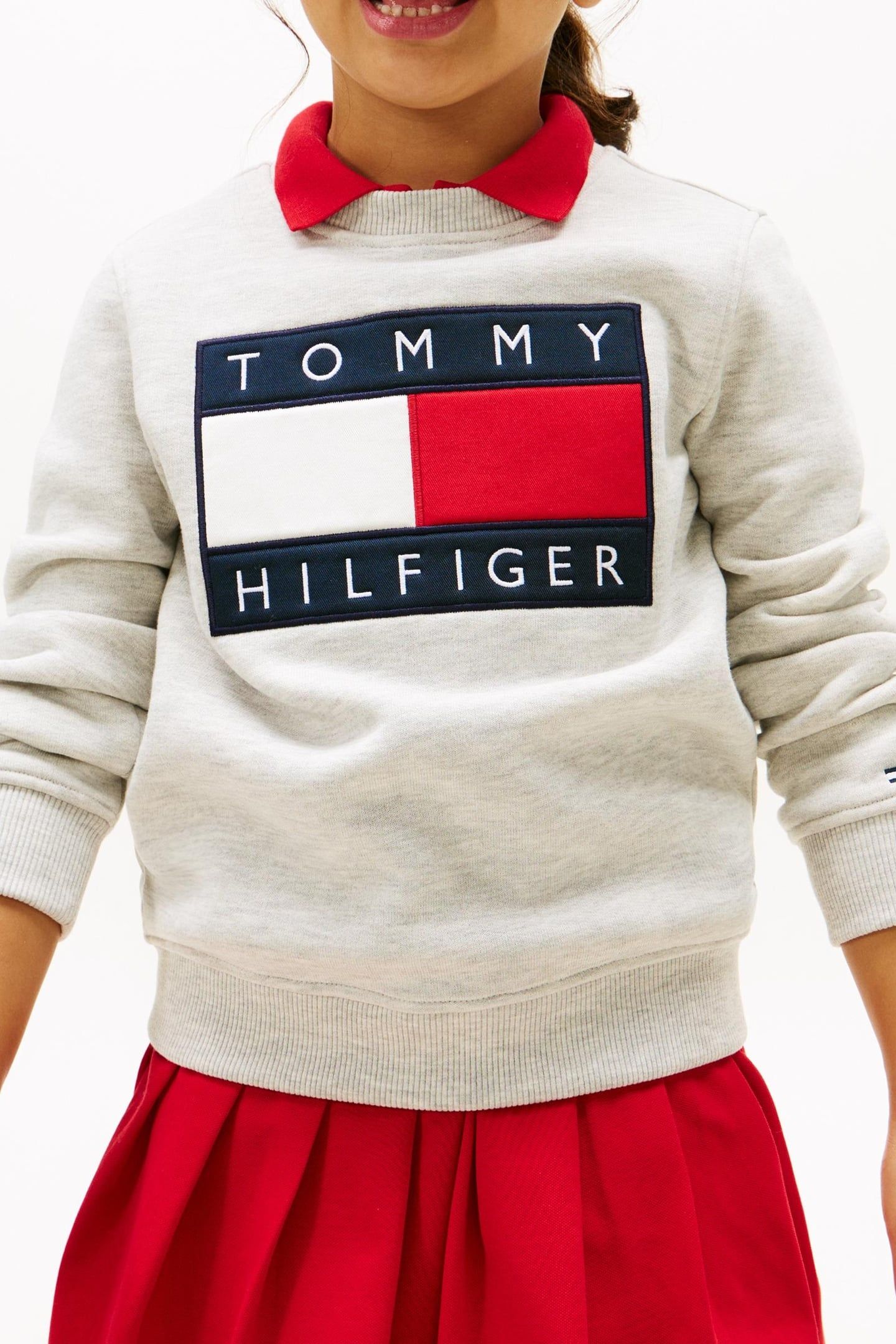 UNISEX HERITAGE FLAG SWEATSHIRT LIGHT GREY HEATHER 4