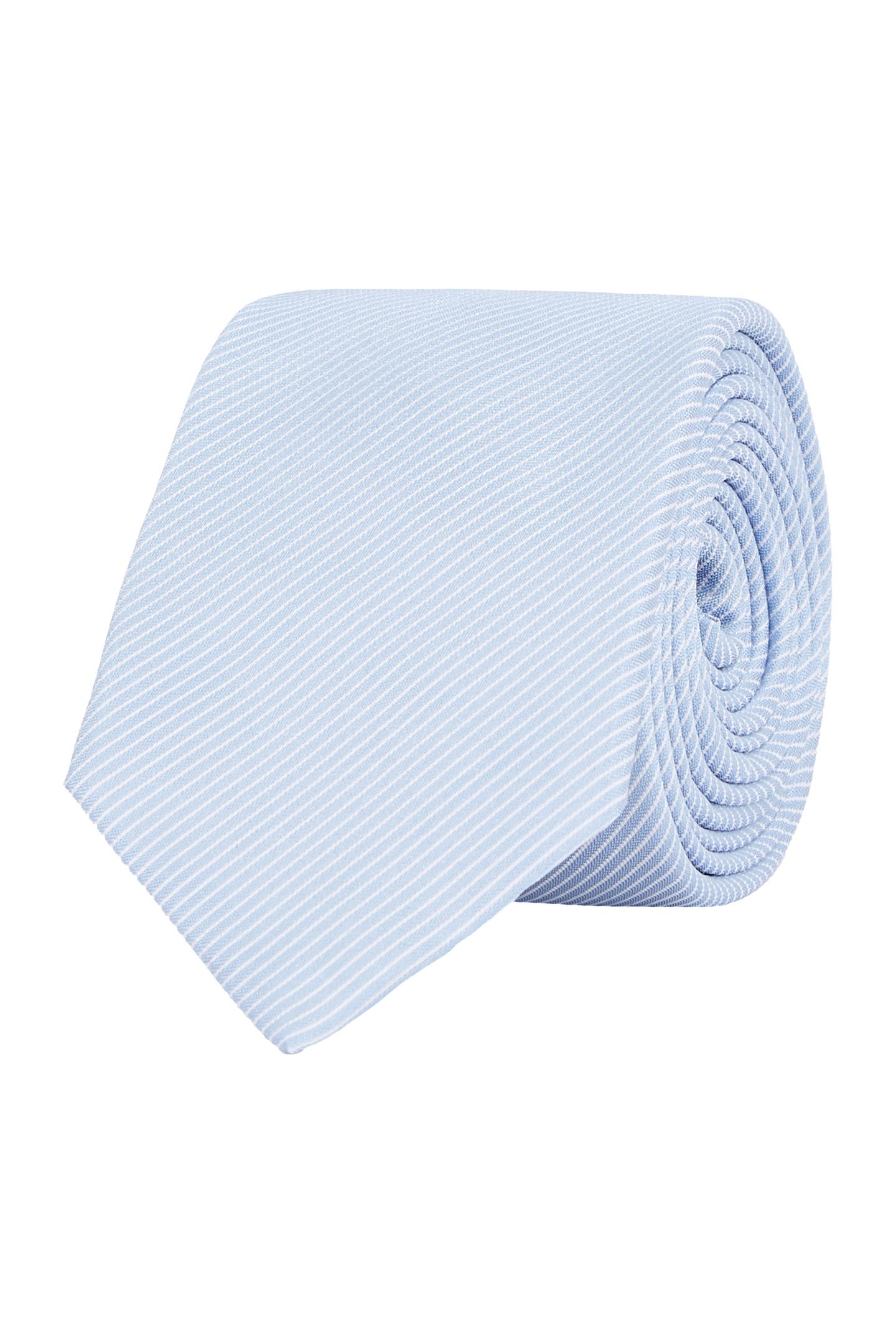 FINE STRIPE SILK TIE VISTA BLUE 2