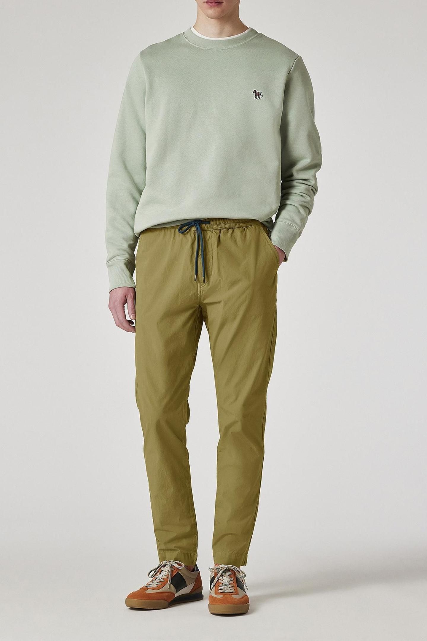 MENS REG FIT SWEATSHIRT ZEBRA PASTEL GREEN 2
