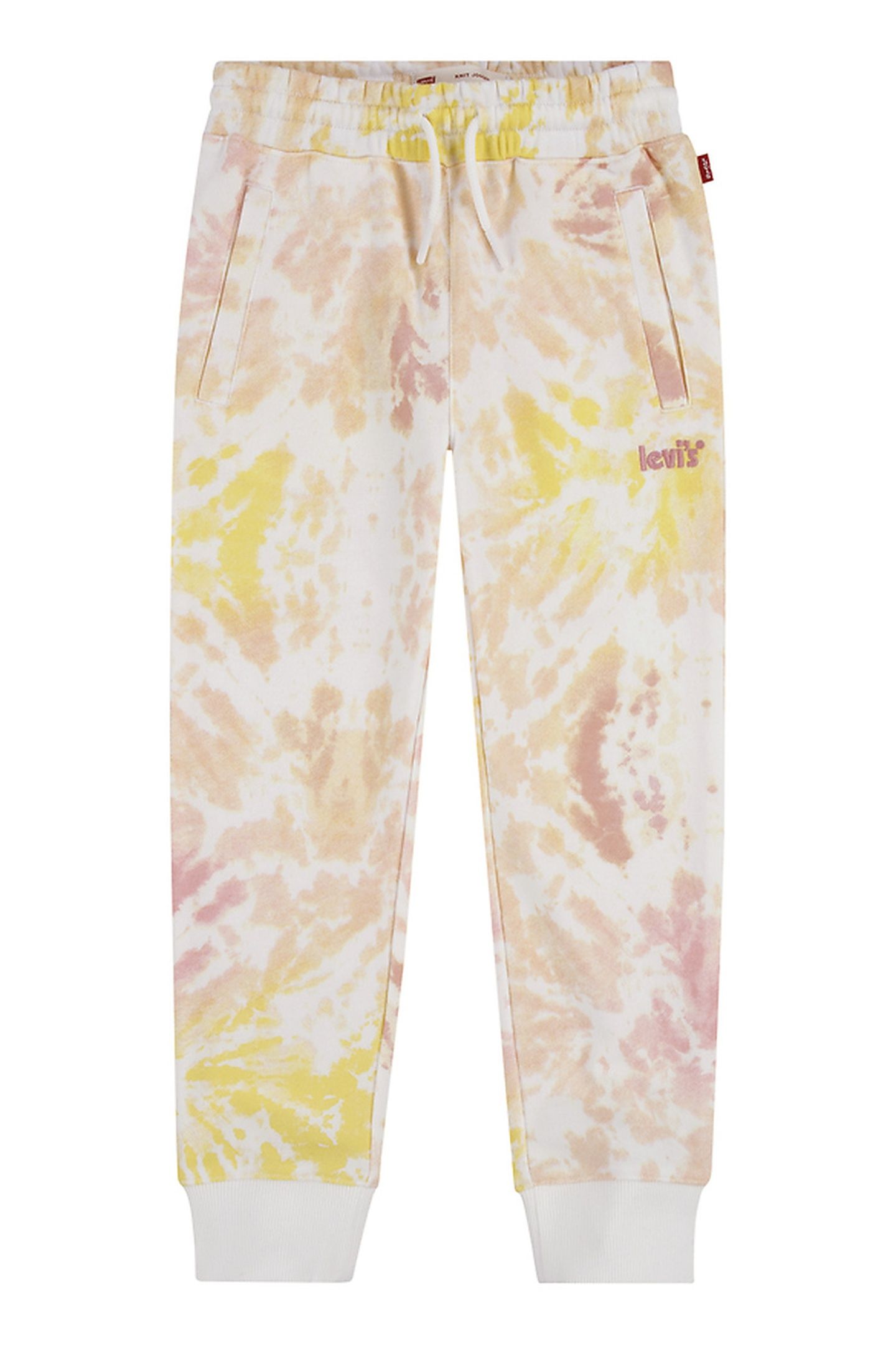 GIRLS TIE DYE KNIT JOGGER WHITE ALYSSUM 1