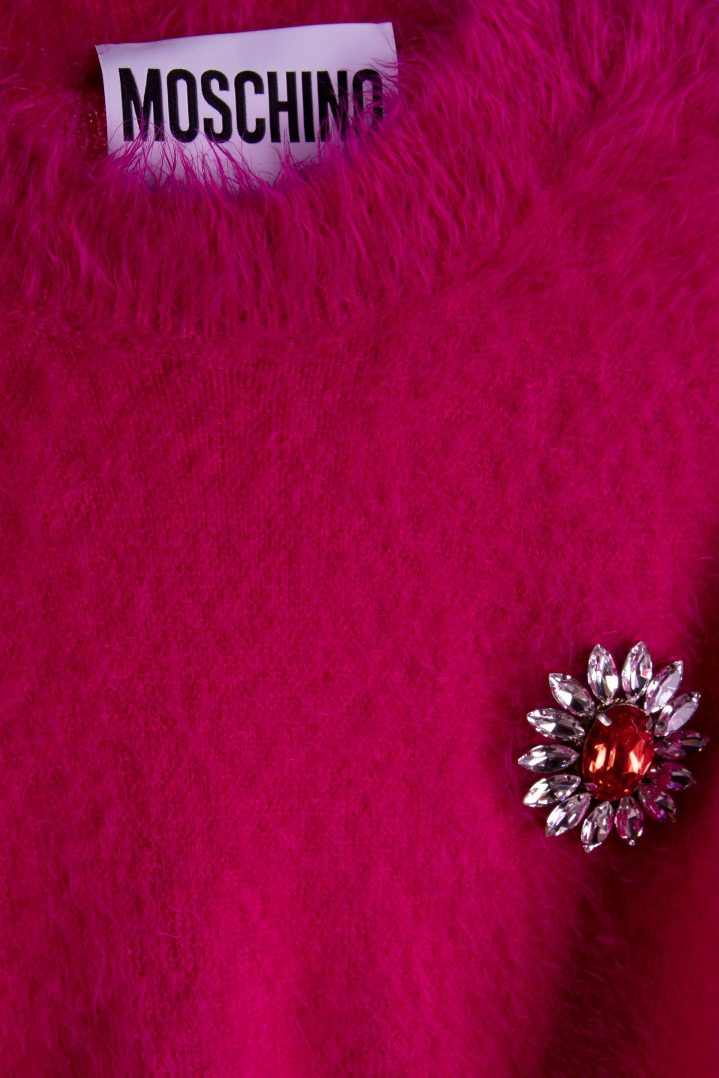 JEWEL FLOWER SOFT FABRIC PULLOVER PINK 4