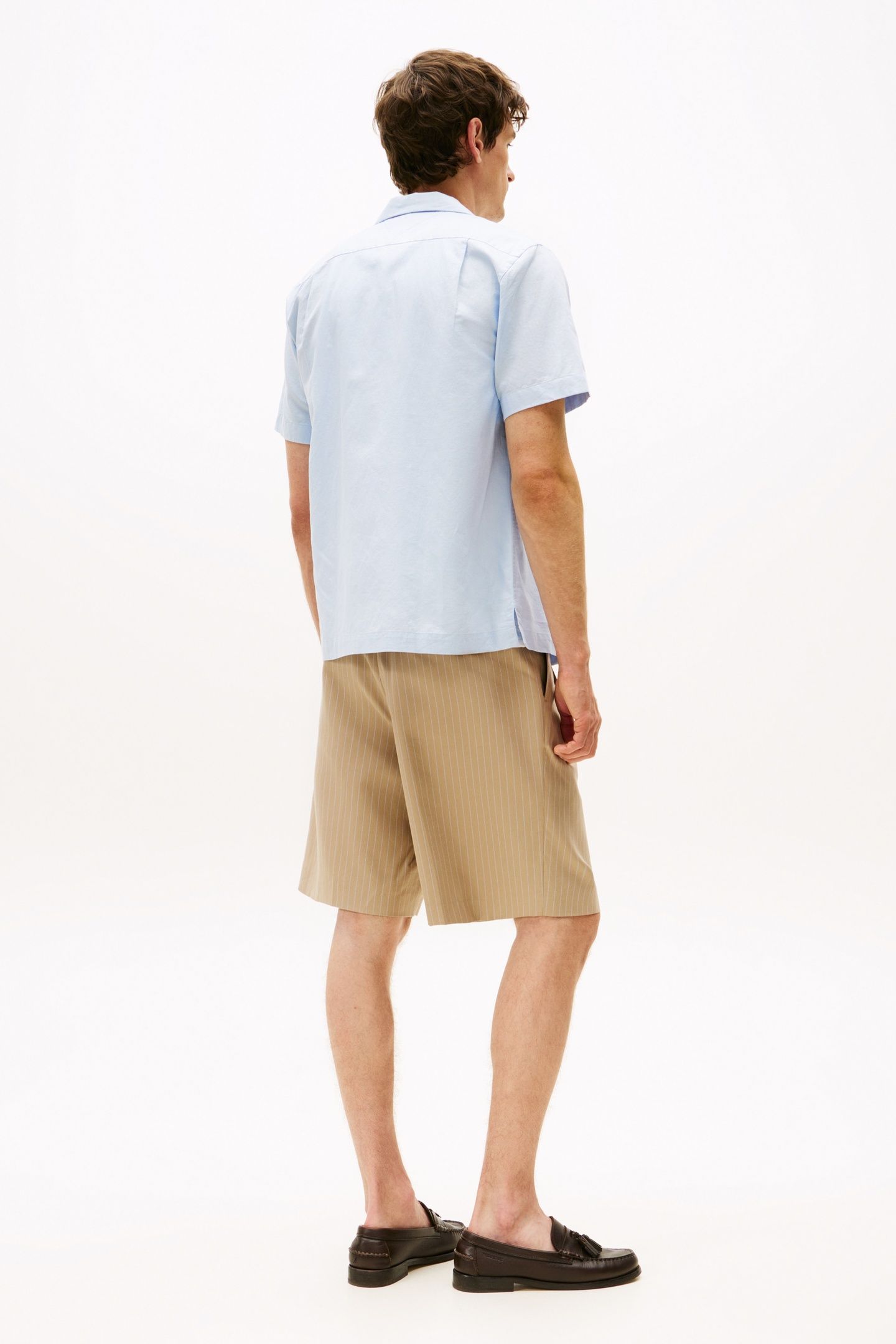 LINEN BLEND SOLID SHIRT BREEZY BLUE 3