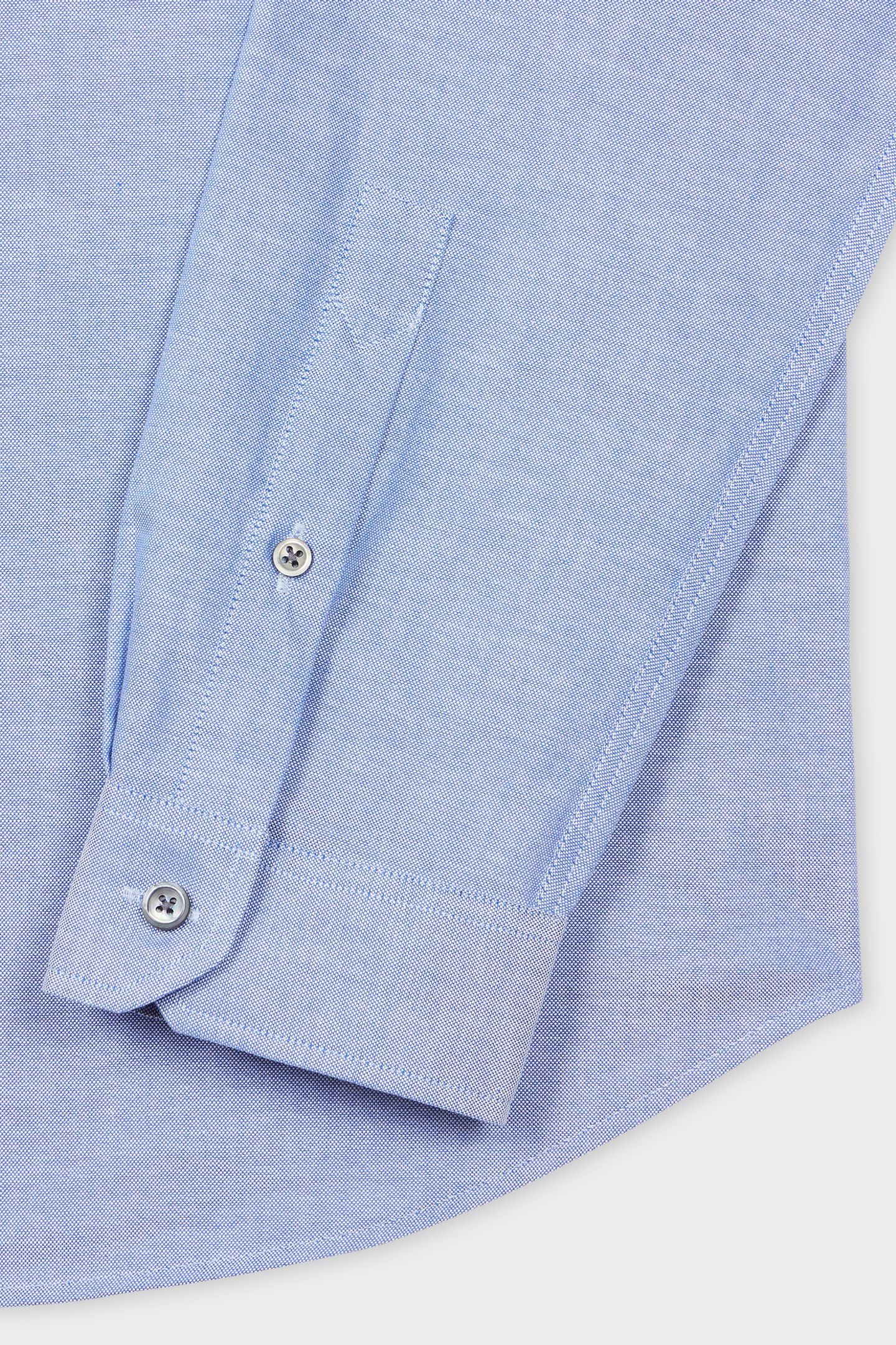 MENS LS TAILORED FIT SHIRT BD COL BS ZEB PETROL BLUE 3