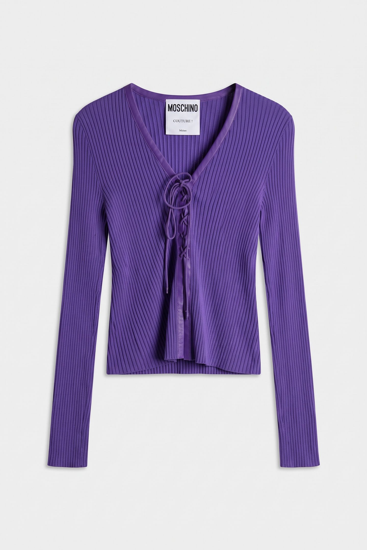 BONDAGE LACING WOOL CARDIGAN BLUE 3