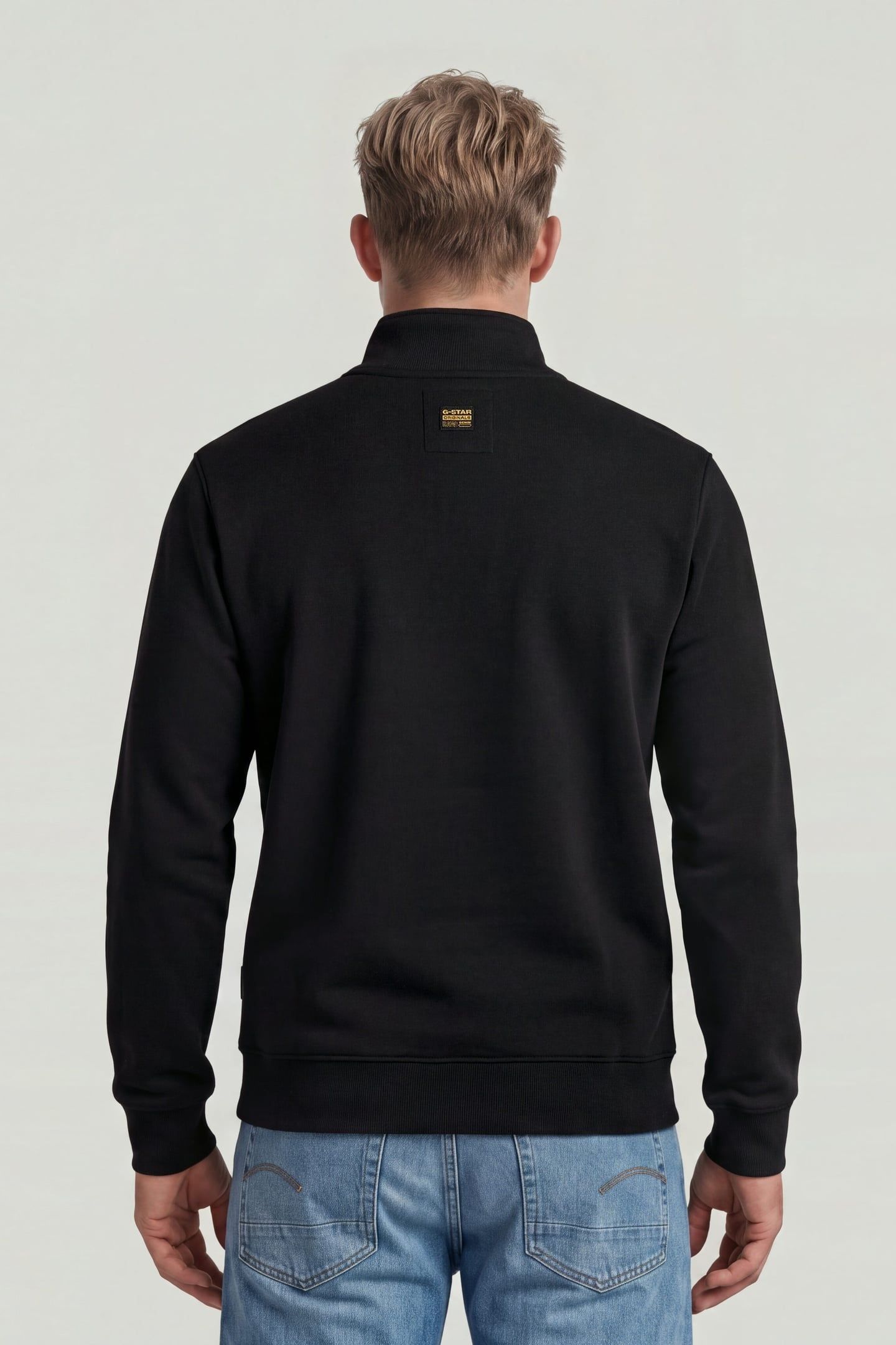 CORE HALF ZIP STAND UP COLLAR SWEAT L/S BLACK 2