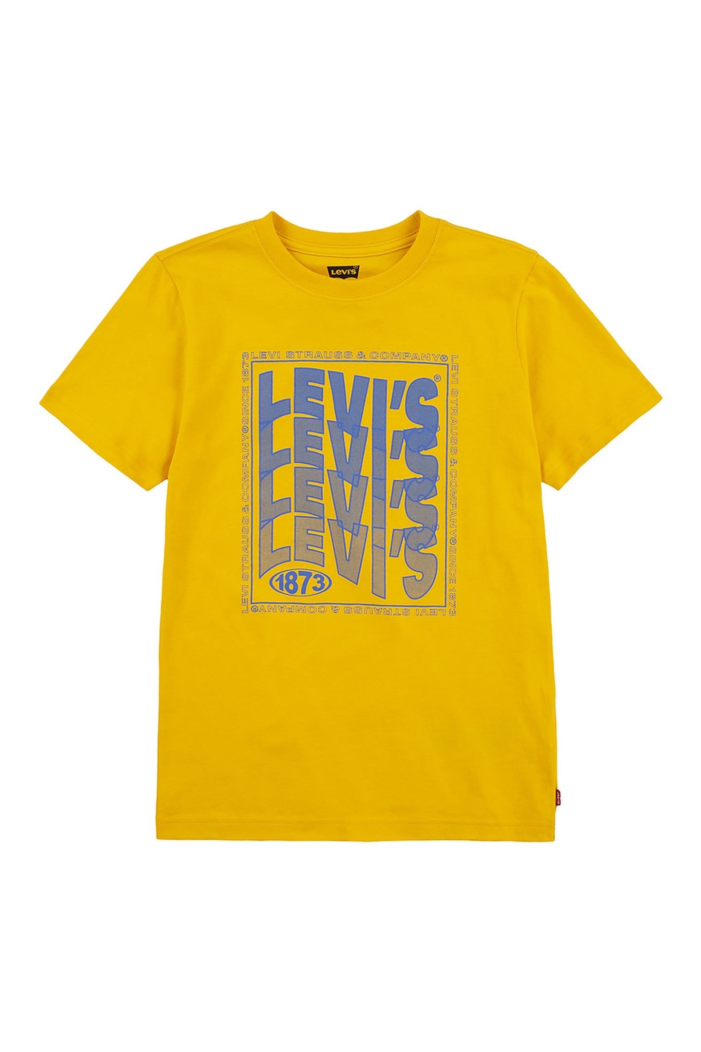 BOYS WAVY LOGO TEE SHIRT CITRUS 1