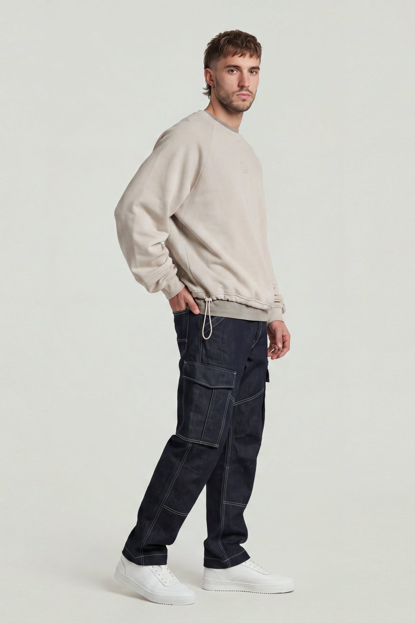 ROVIC 3D LOOSE DENIM BLUE 3