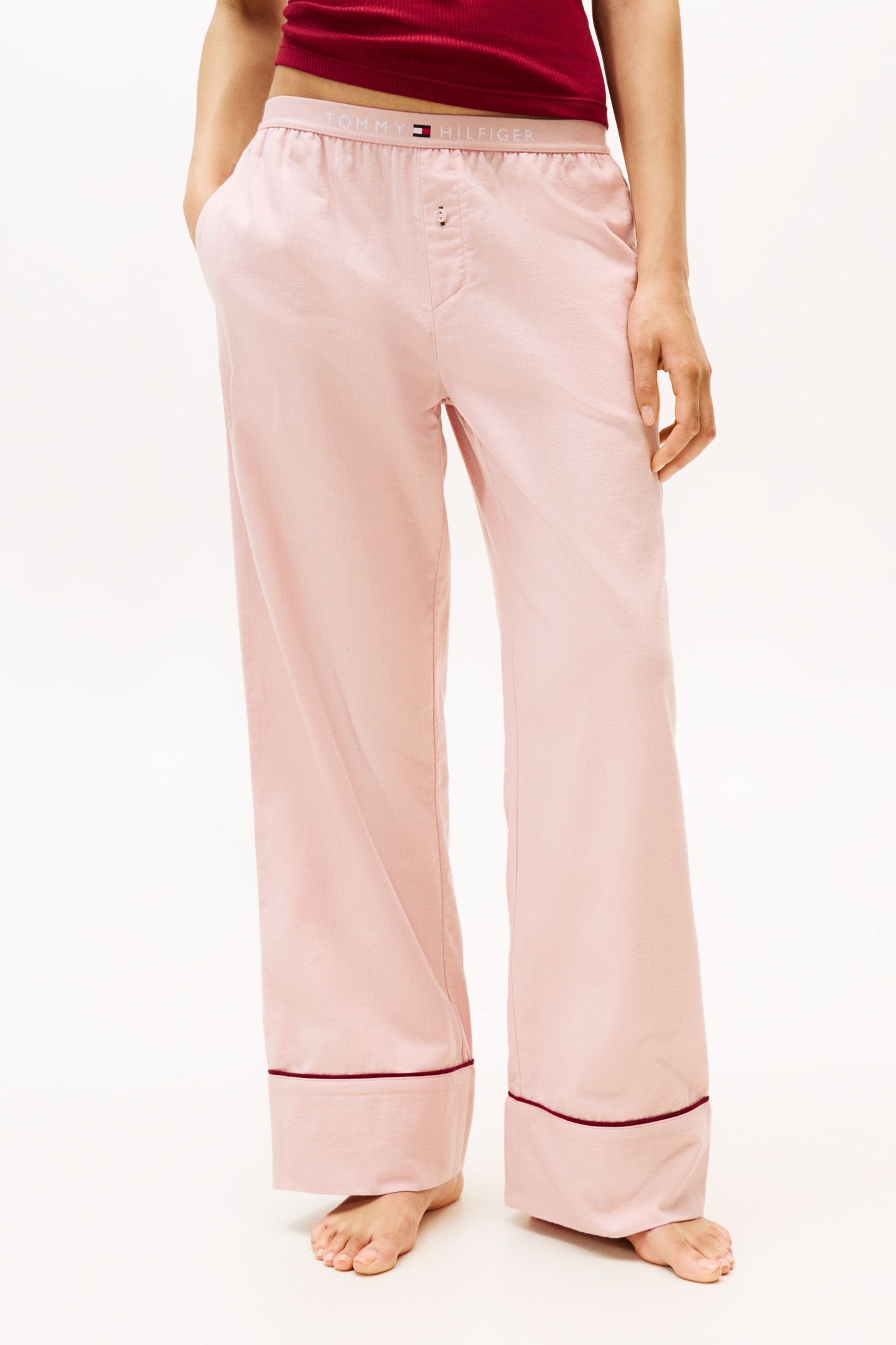 SOLID FLANNEL PANTS FOGGY PINK 3