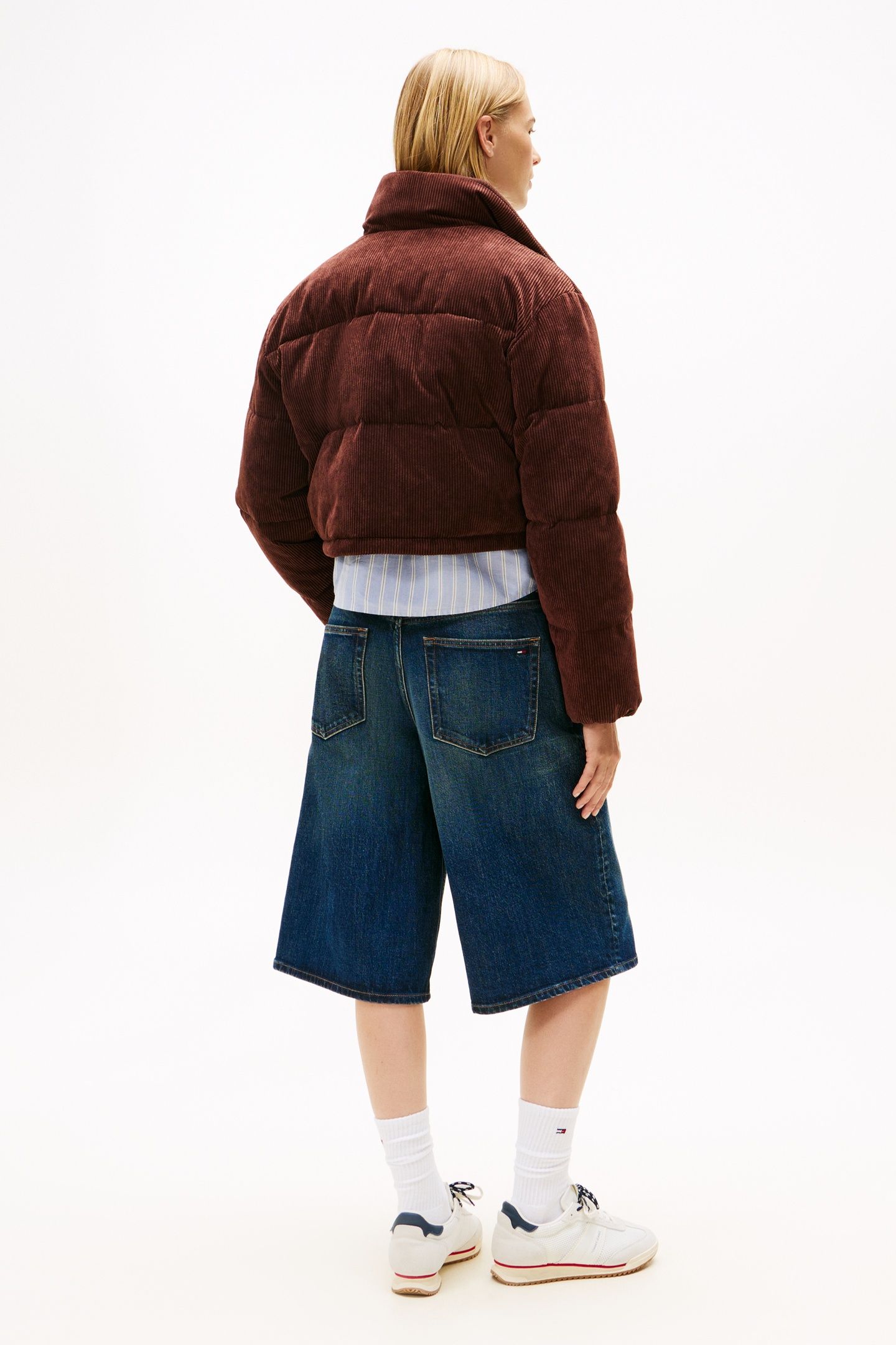 TJW CORD PUFFER JACKET RICH BROWN 2