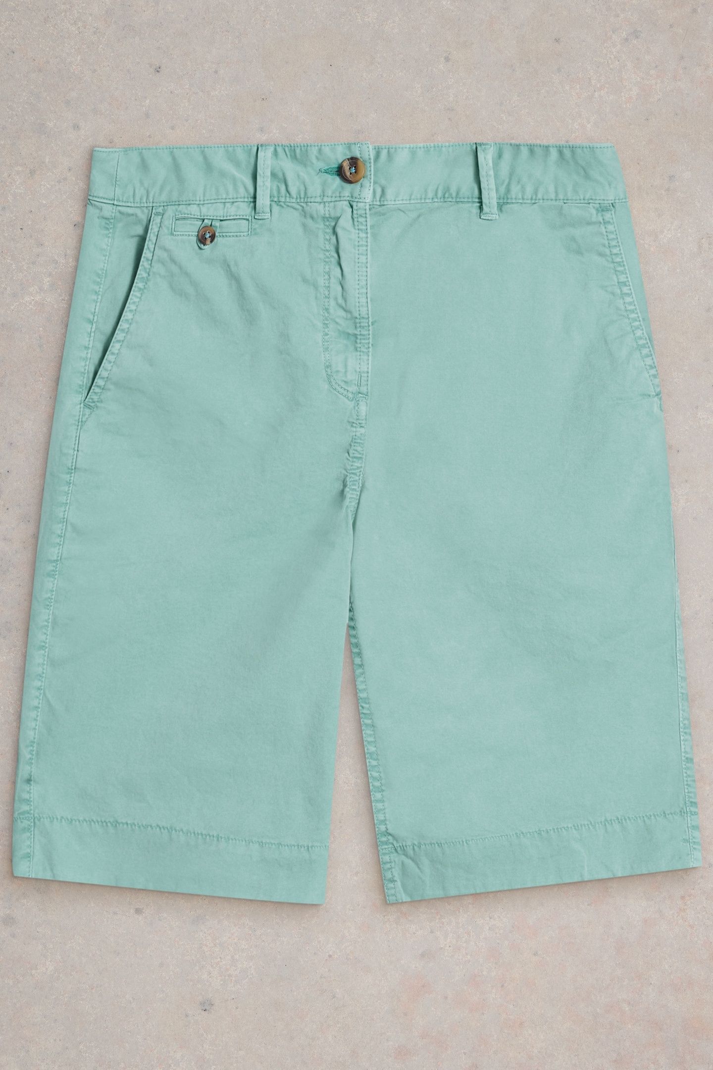 HAYLEY ORGANIC CHINO SHORT MID TEAL 4
