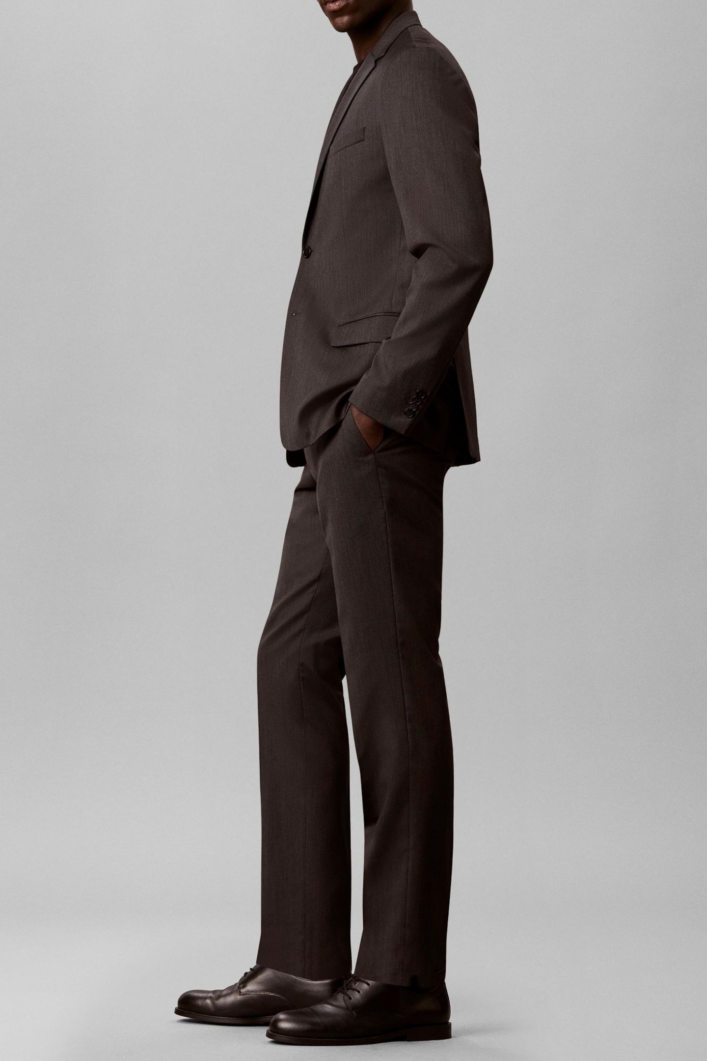 MICRO HERRINGBONE SUIT PANTS VOLCANIC ASH 5