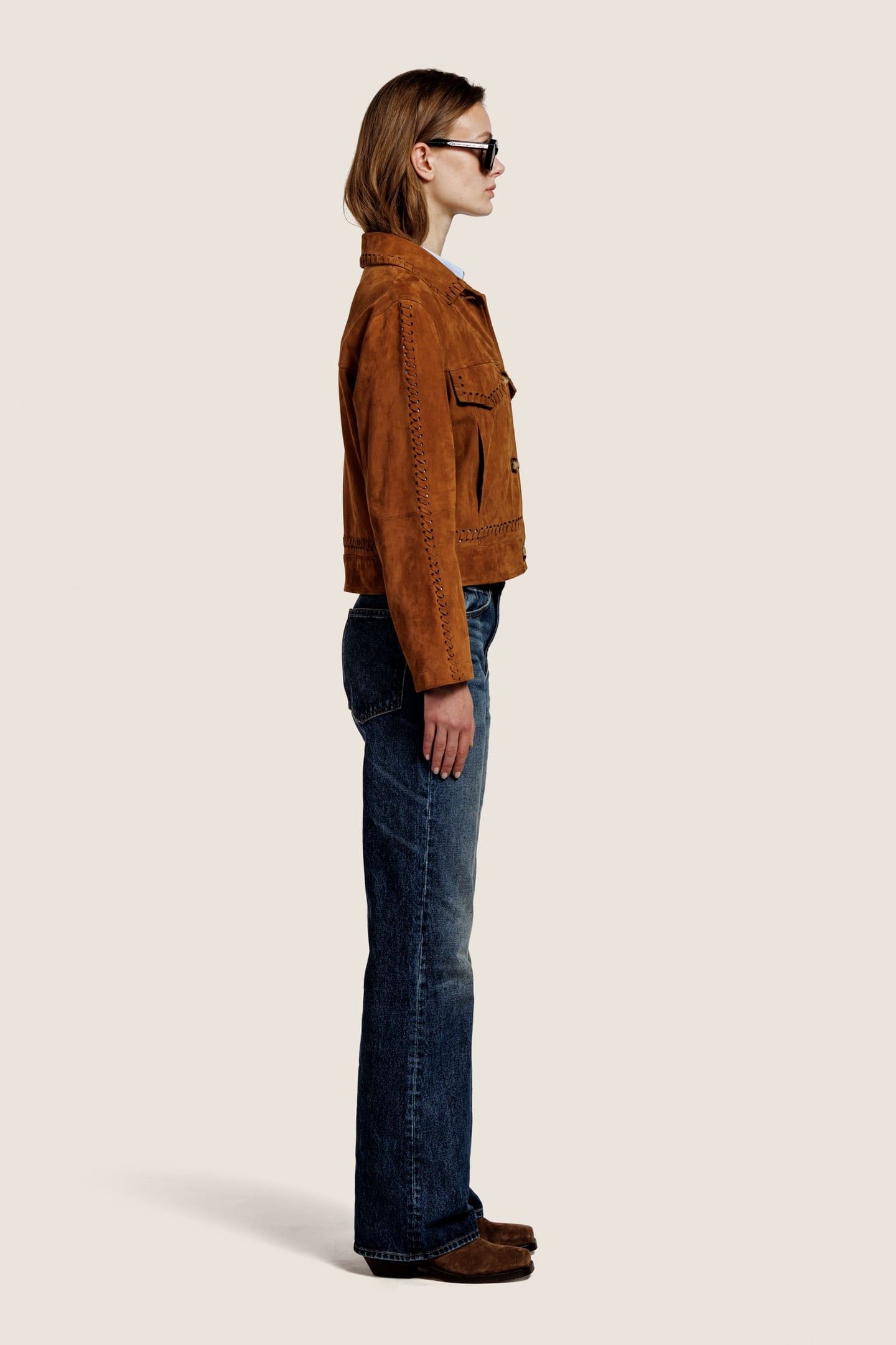 NOÈLLE SUEDE JACKET COGNAC 3