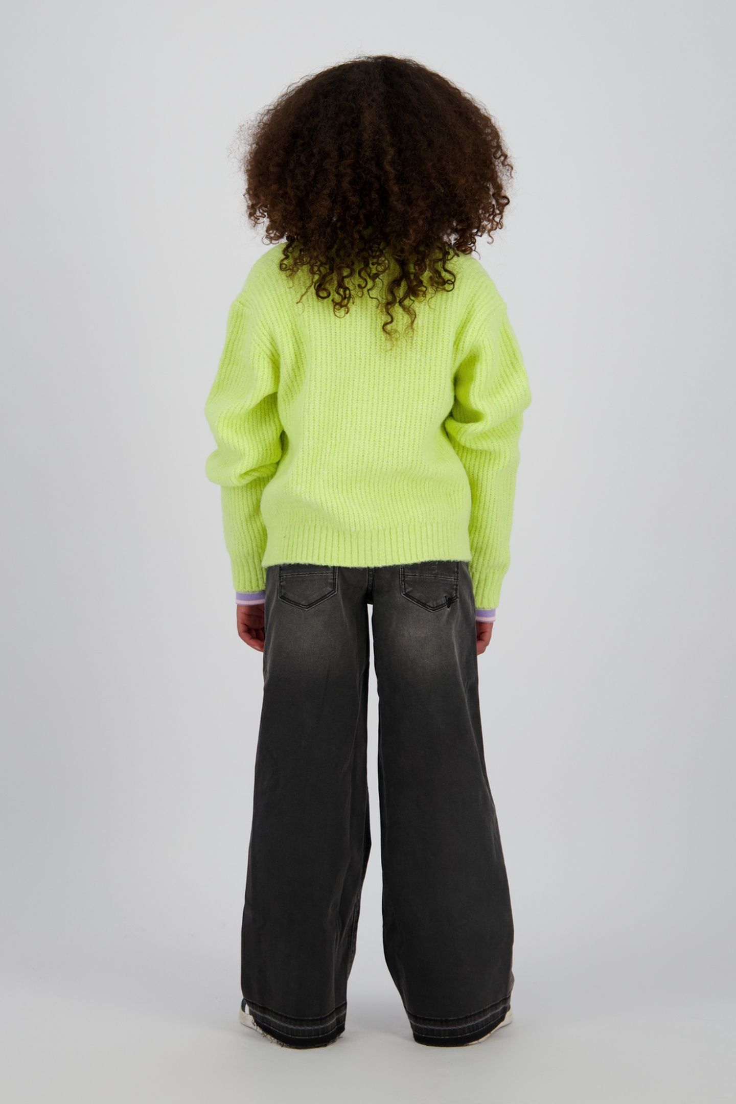 GIRLS MANDA CARDIGAN SHADOW LIME 2