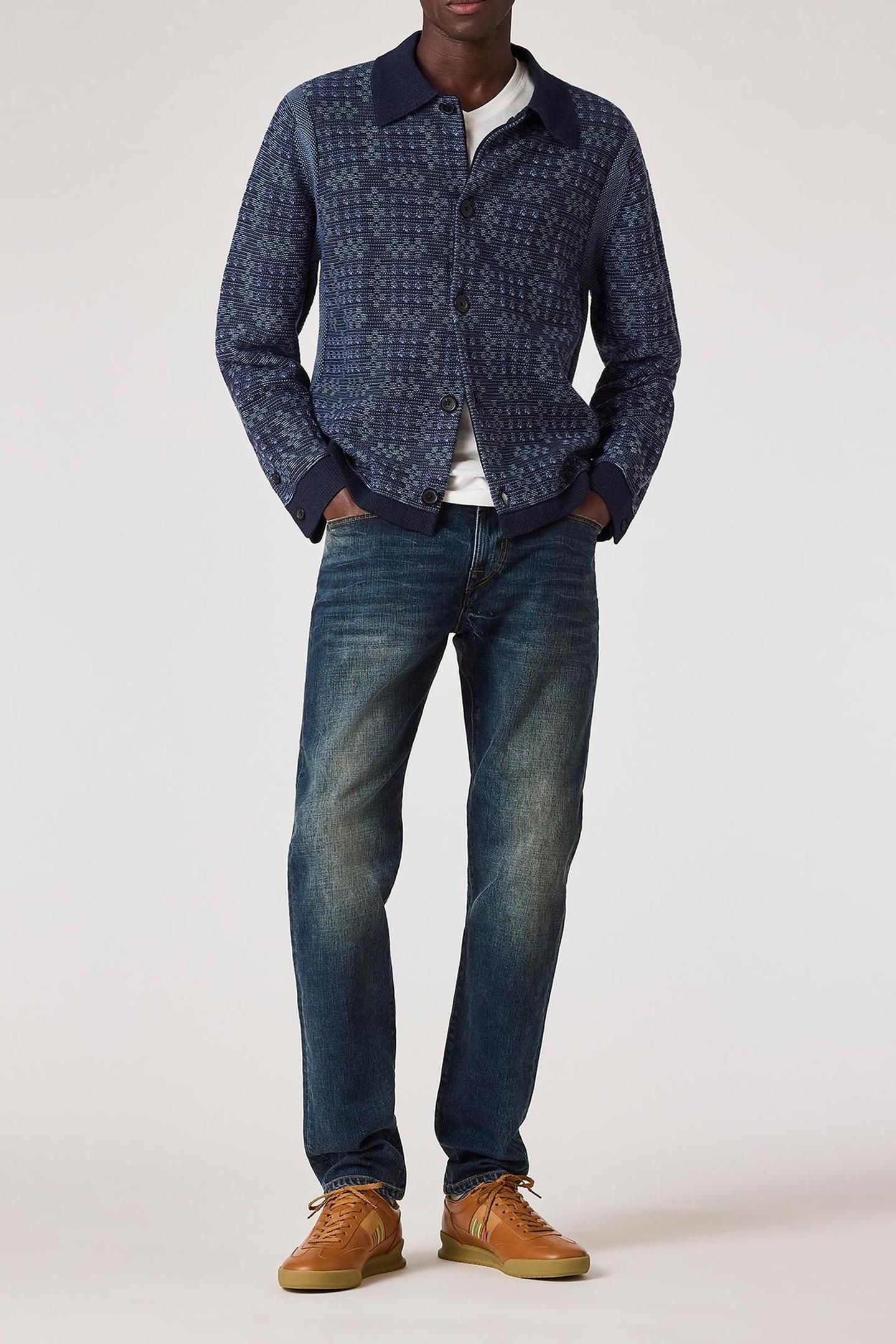 MENS CARDIGAN BUTTON THRU VERY DARK NAVY 2