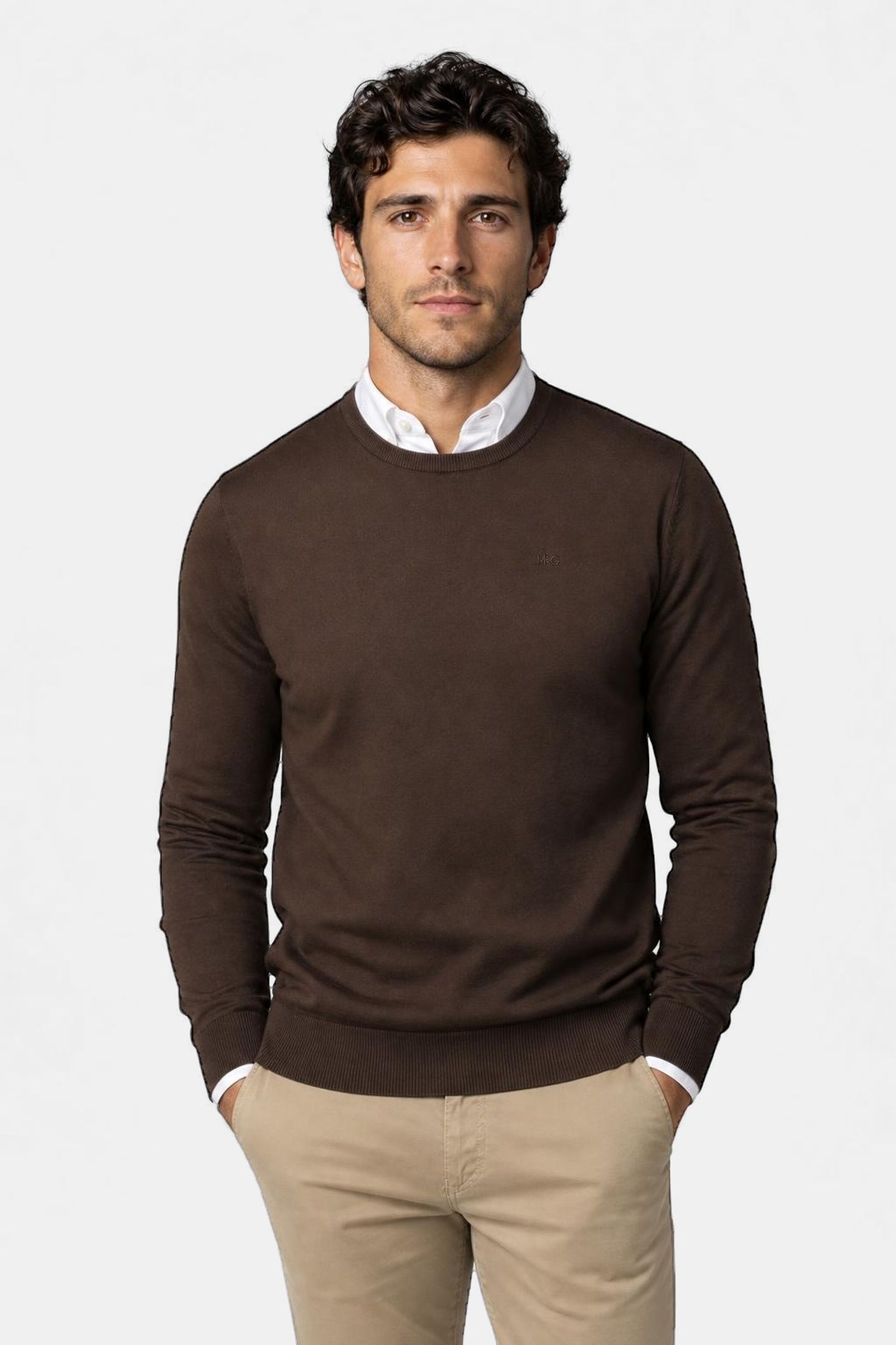 MCG LOGO CREW CHOCOLATE BROWN 1