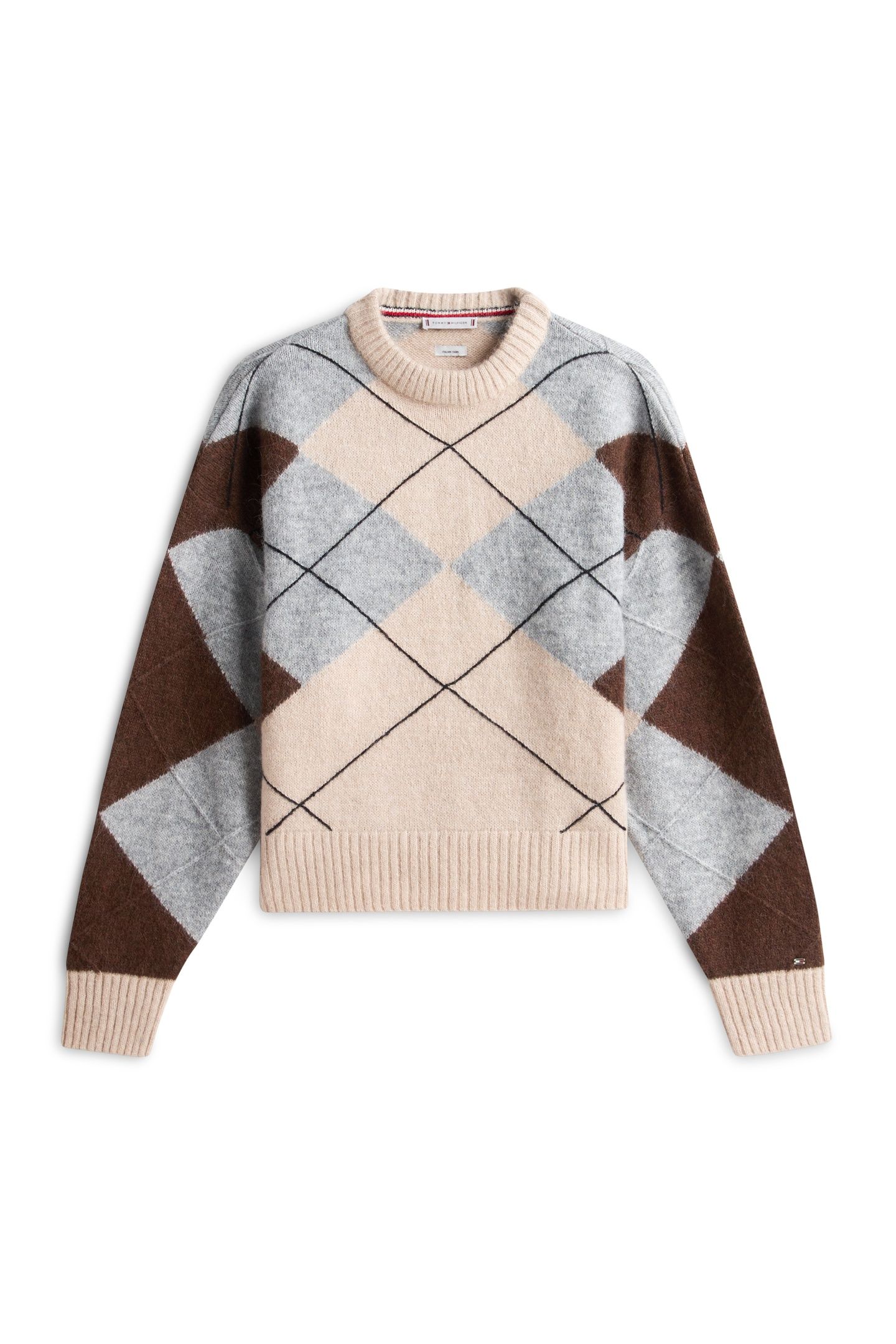 ALPACA BLEND ARGYLE ARGYLE LEGACY BROWN/MID GREY HEATHER 1