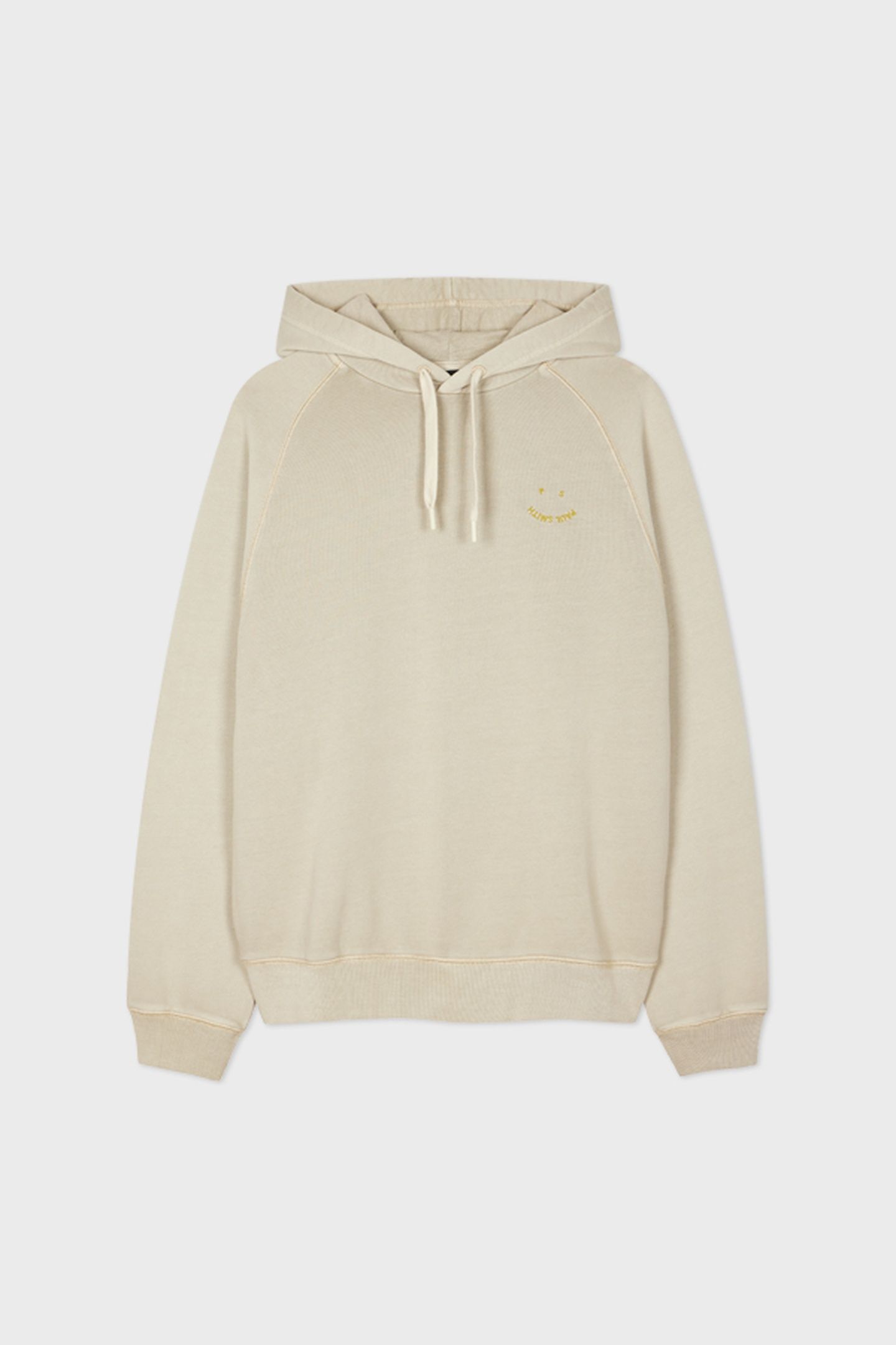 MENS LS HOODIE PS HAPPY EMB MEDIUM BEIGE 2