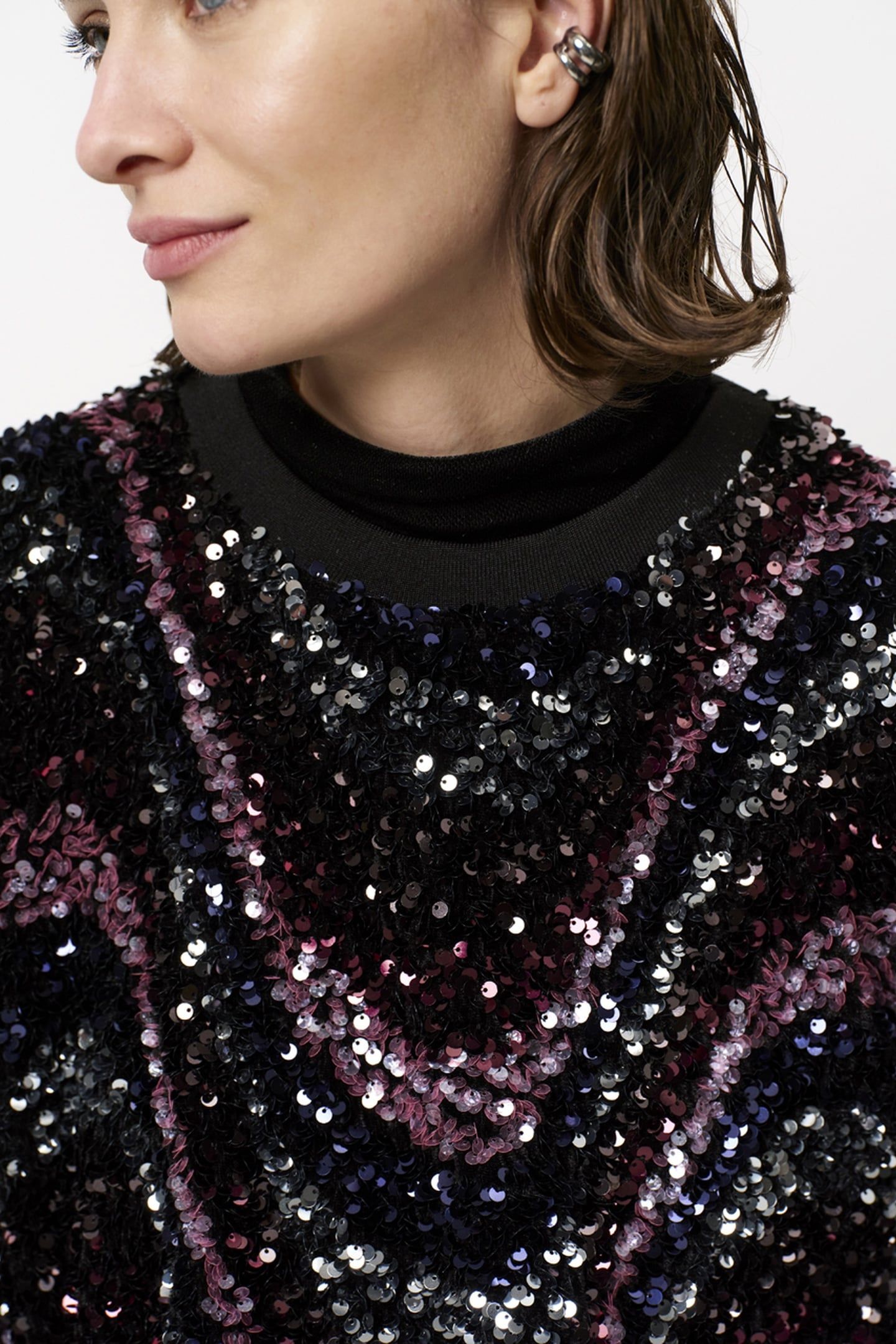 LIZY SEQUINS TOP MULBERRY RED 6