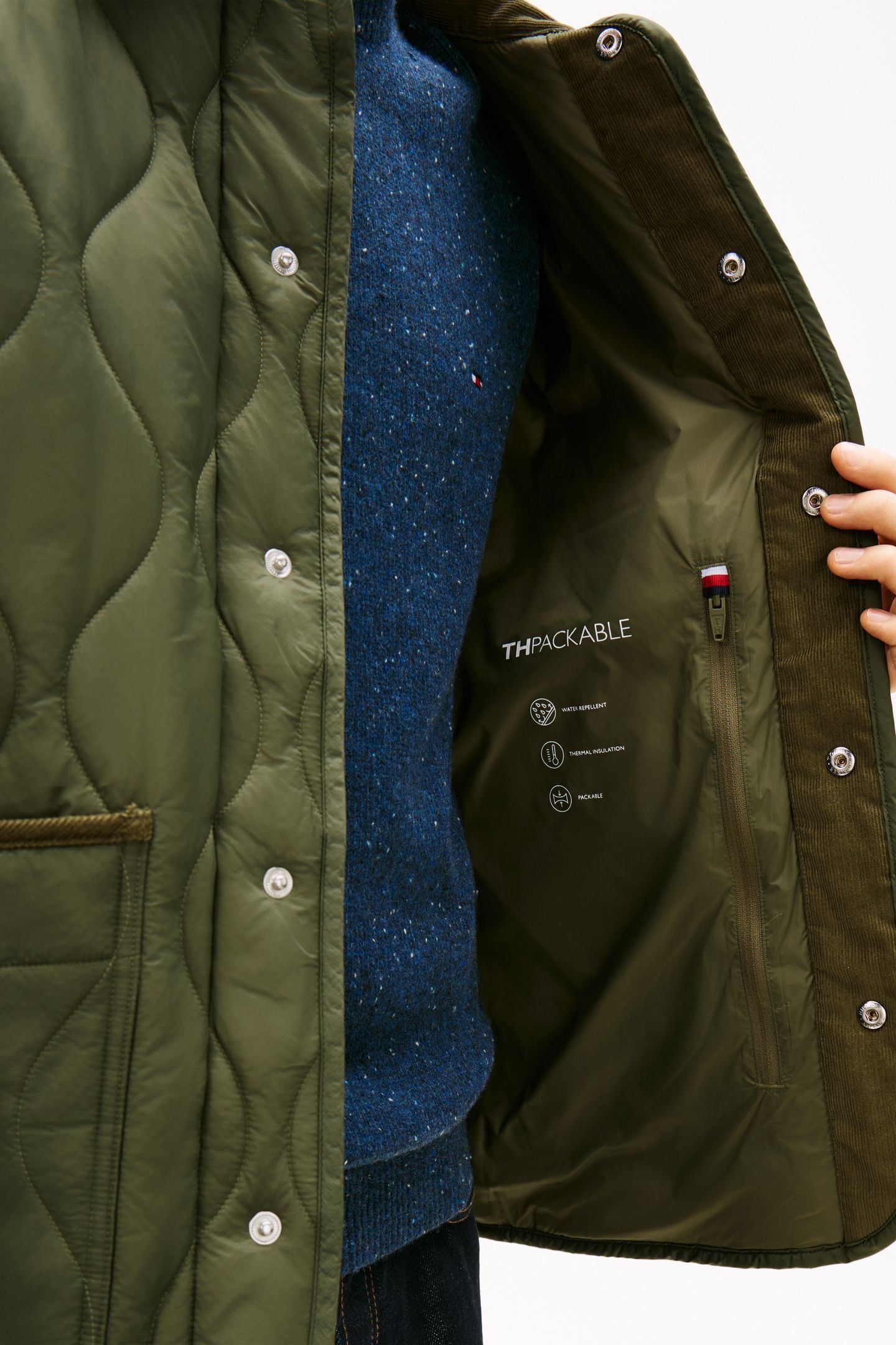 MID ONION QUILTED JACKET BATTLE GREEN 5