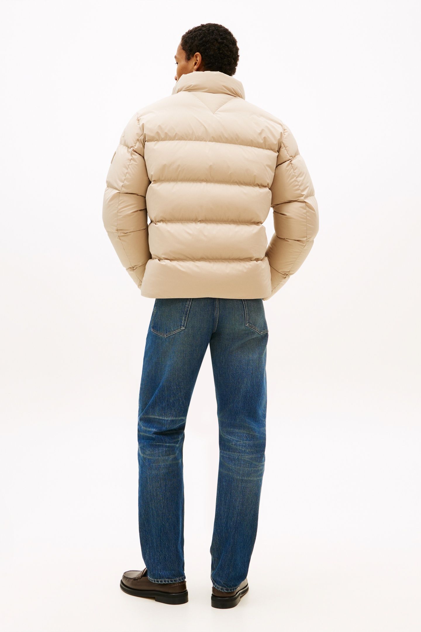 DOWN STAND PUFFER JACKET SANDALWOOD 3