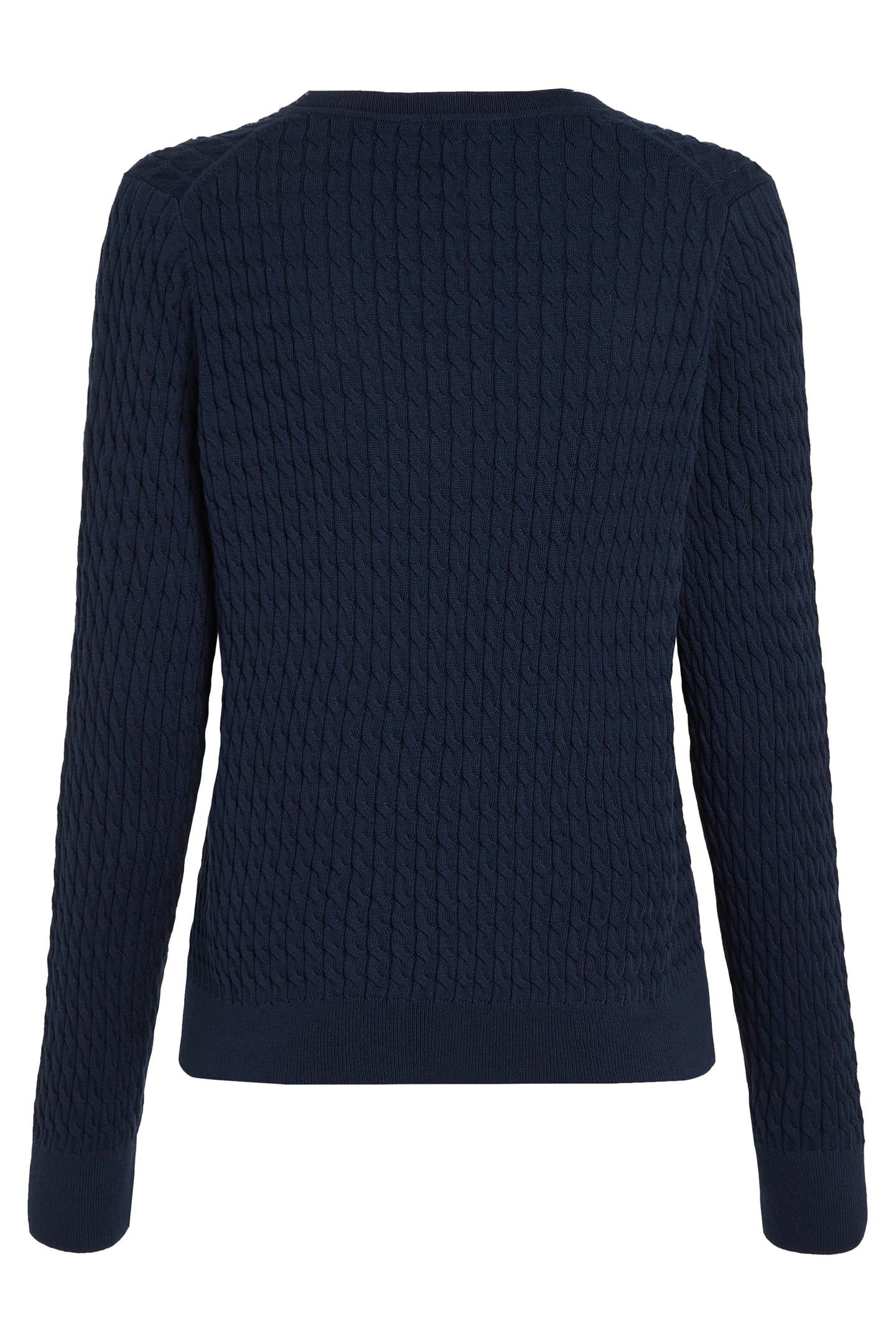 CO CABLE FINE GG V-NECK DARK BLUE 7