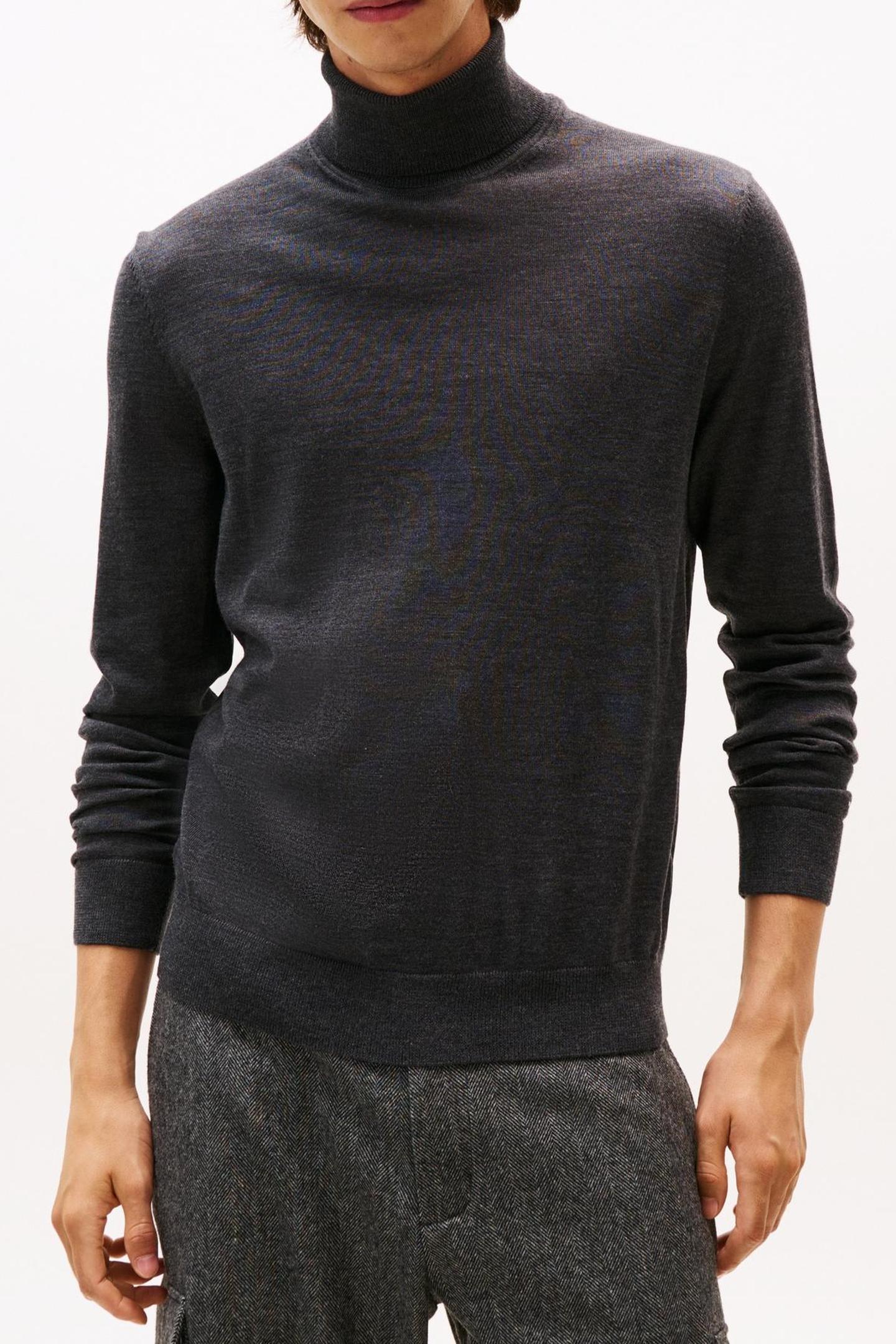 DC FINE MERINO ROLL DARK GREY HEATHER 2