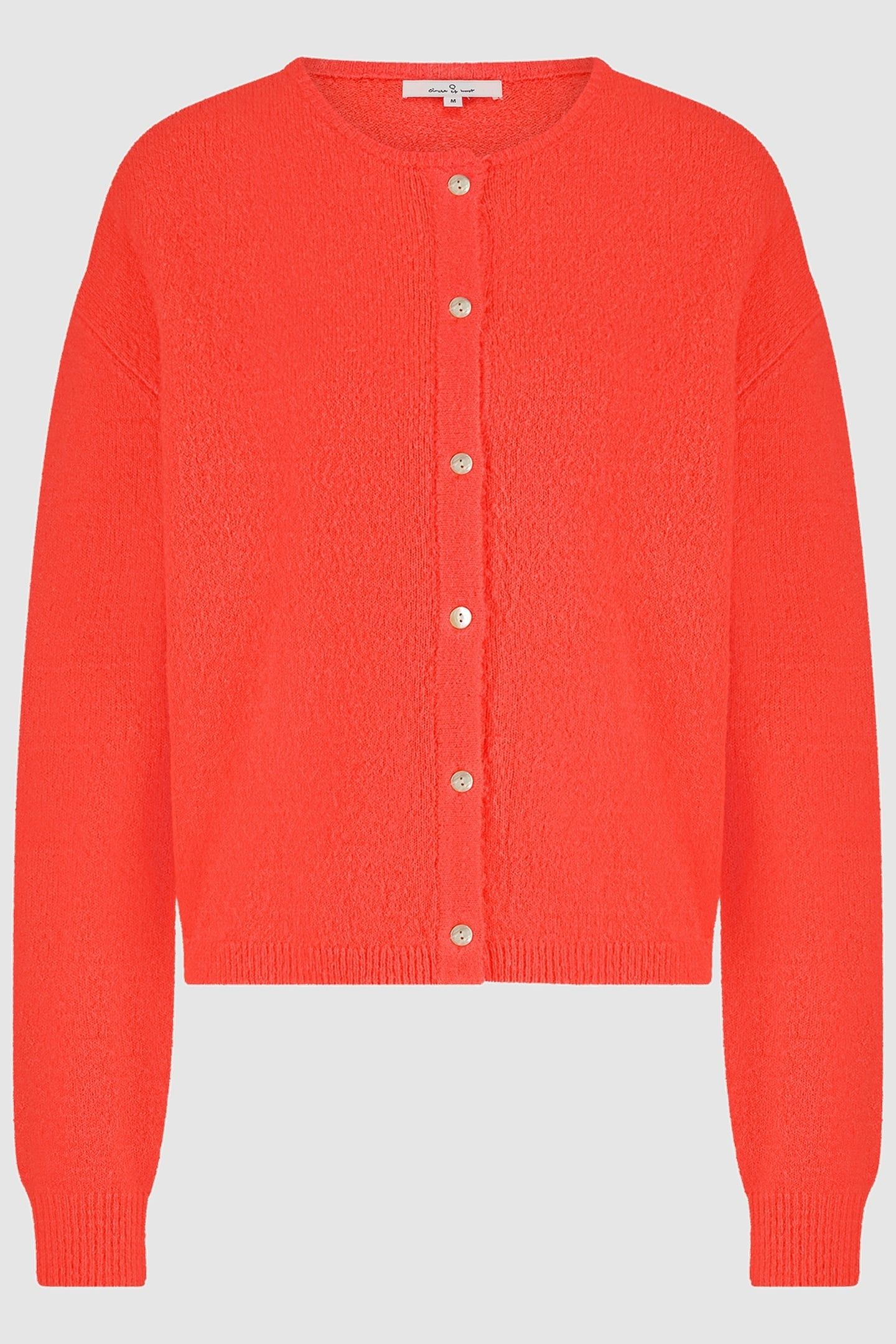 GIRLS BODI CARDIGAN RED FLAME 1
