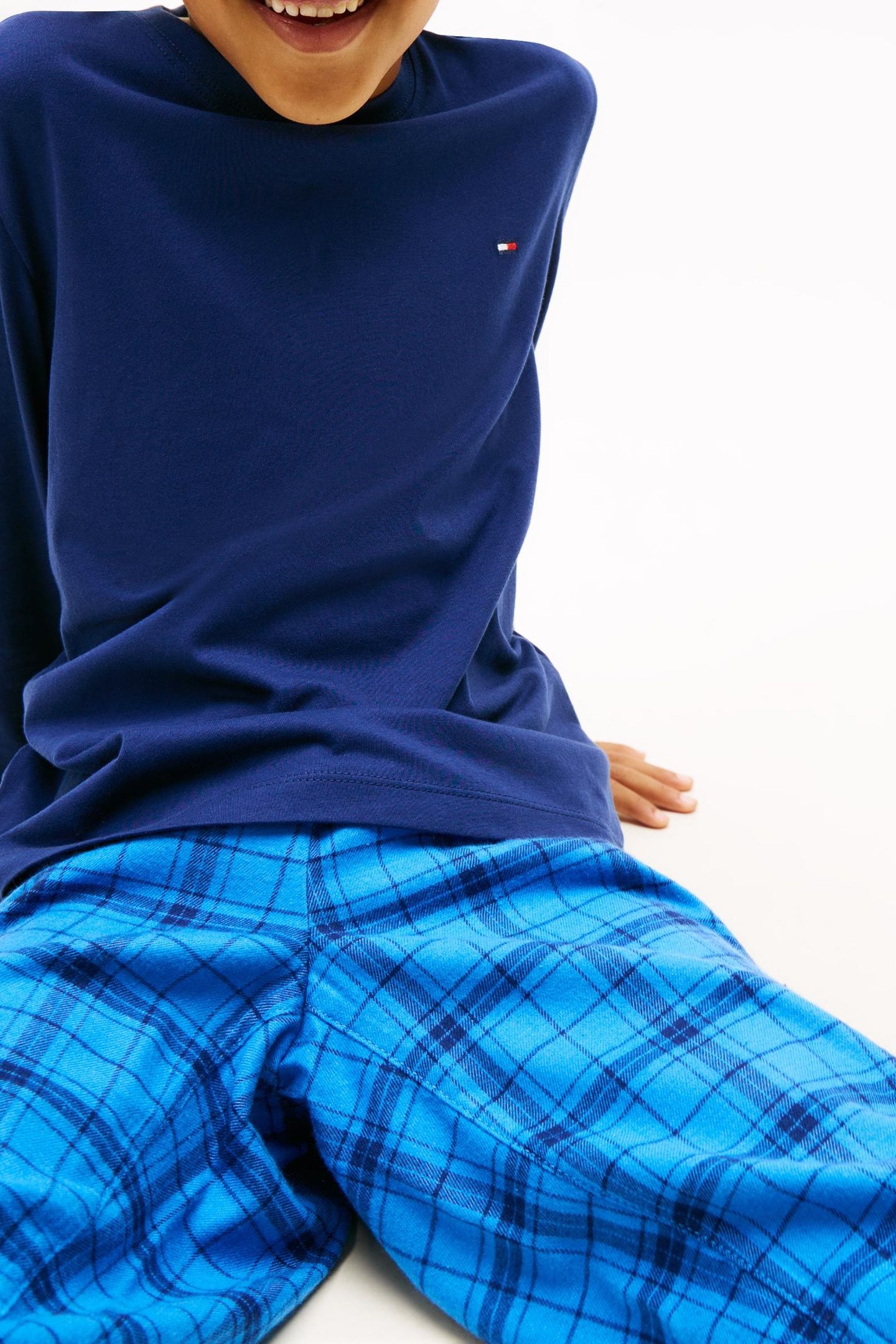 BOYS LS PJ STRAIGHT SET PREPPY NAVY/TONAL CHECK NAVY 5