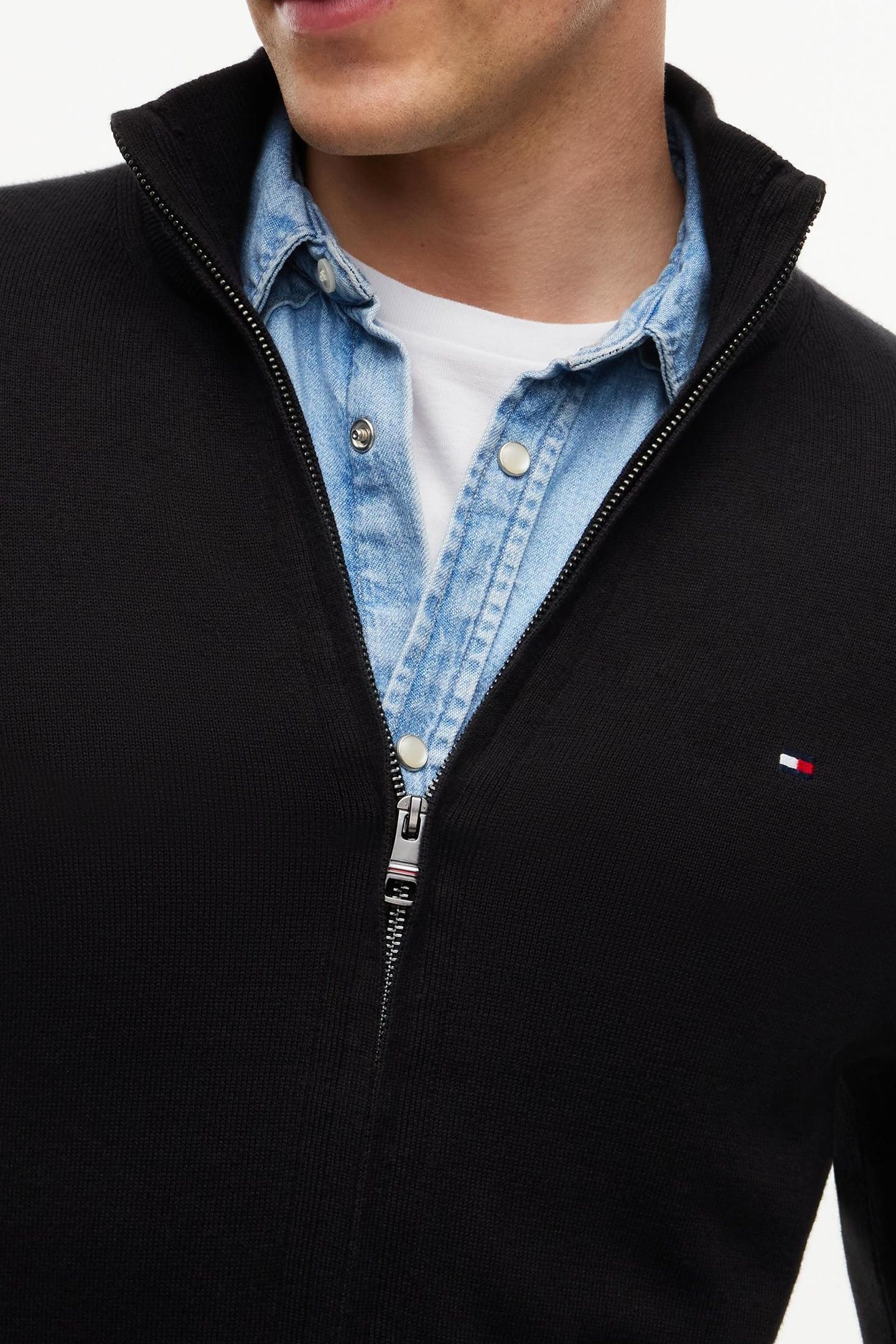PIMA COTTON CASHMERE SWEATER BLACK 7