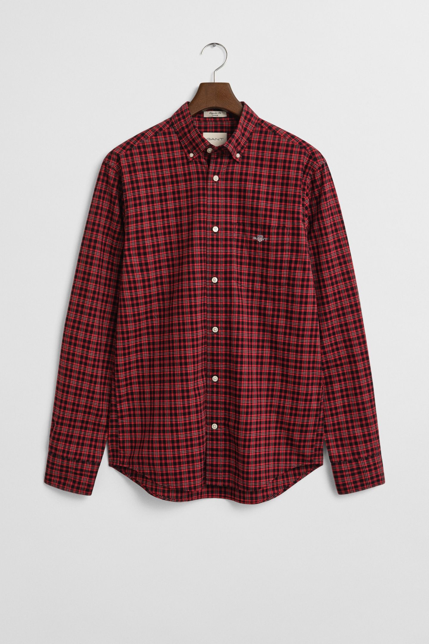 REG CLASSIC POPLIN CHECK SHIRT RUBY RED 4