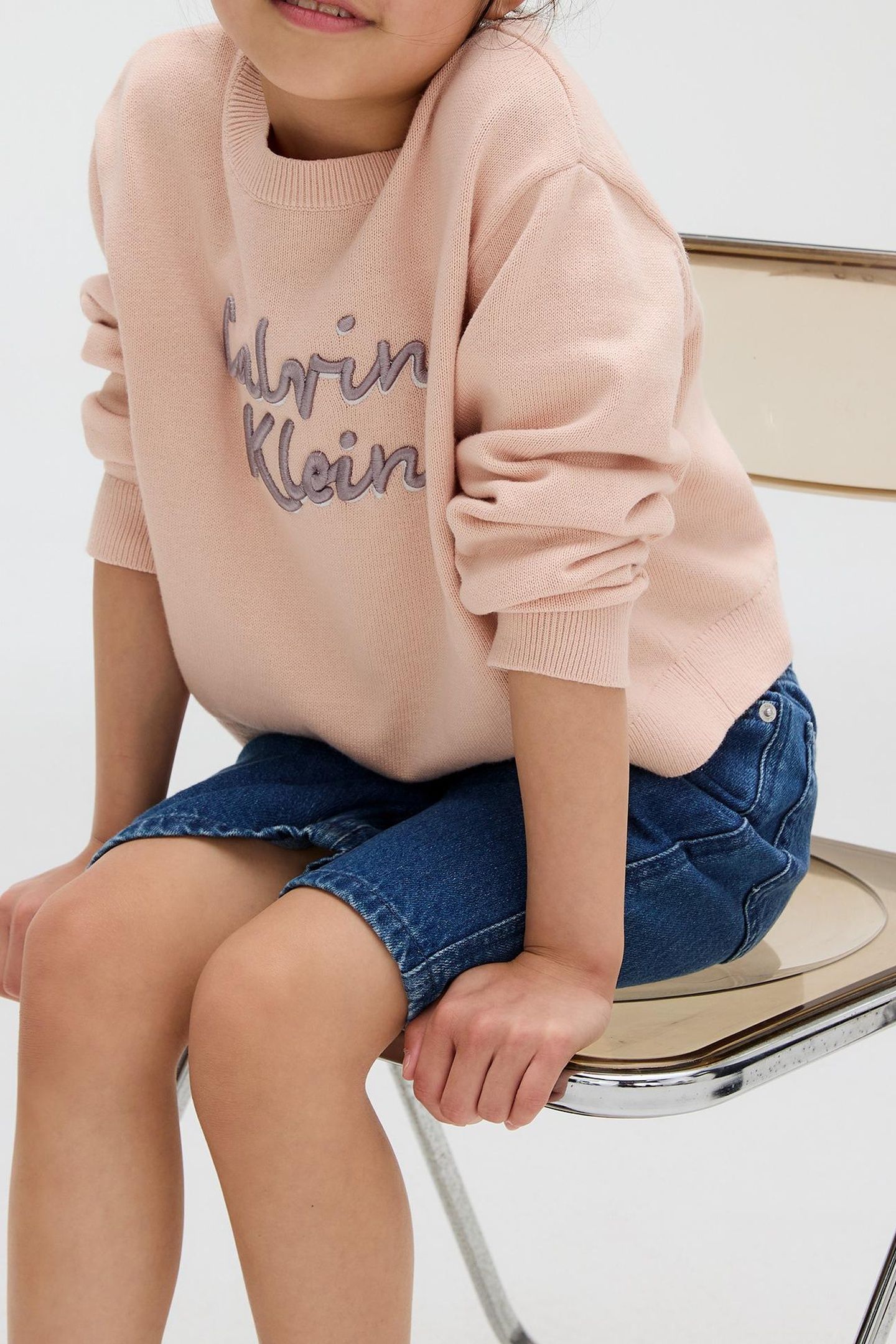 GIRLS LOGO METALLIC SWEATER SPANISH VILLA 5