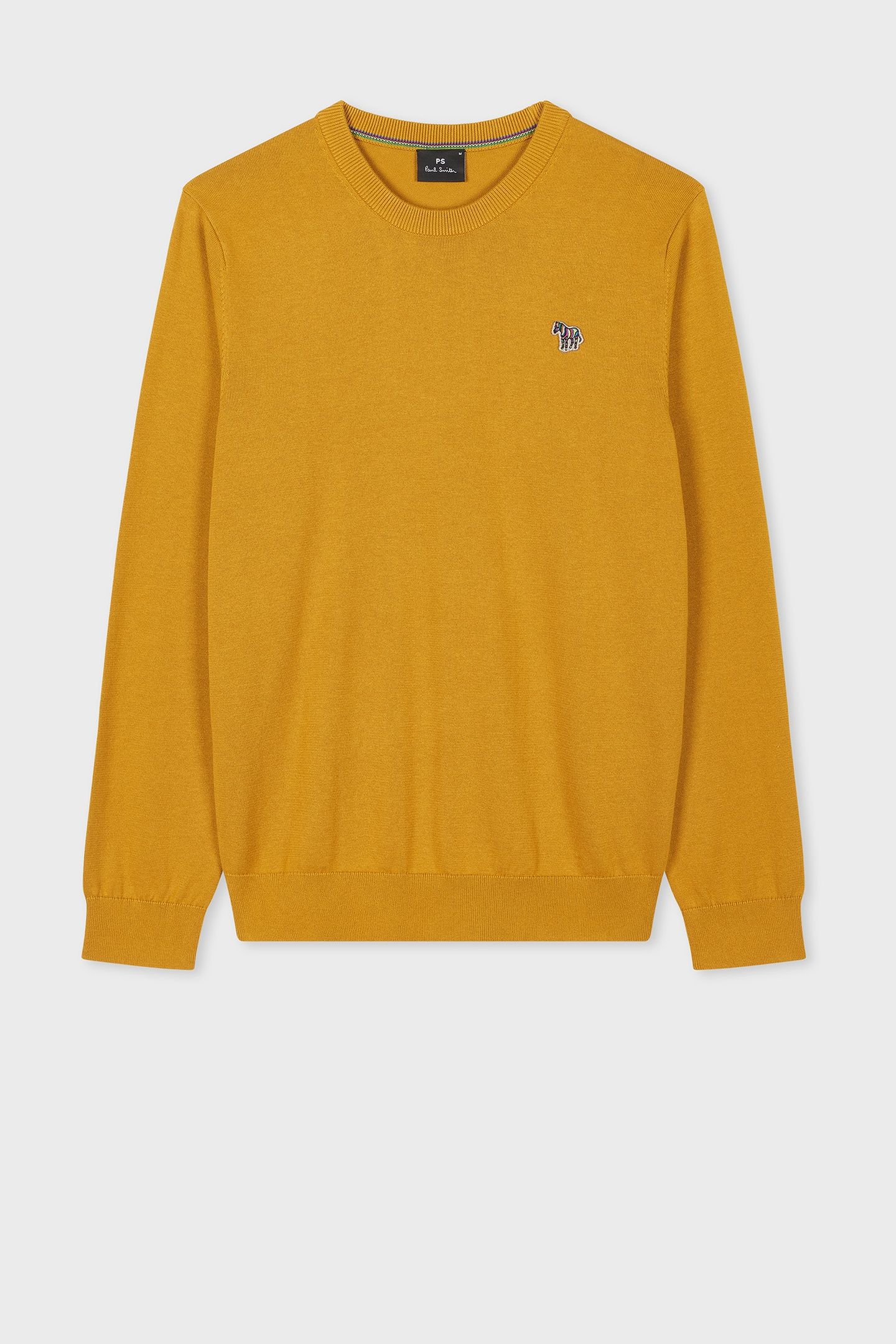 MENS SWEATER CREW NECK ZEB BAD OCHRE YELLOW 4