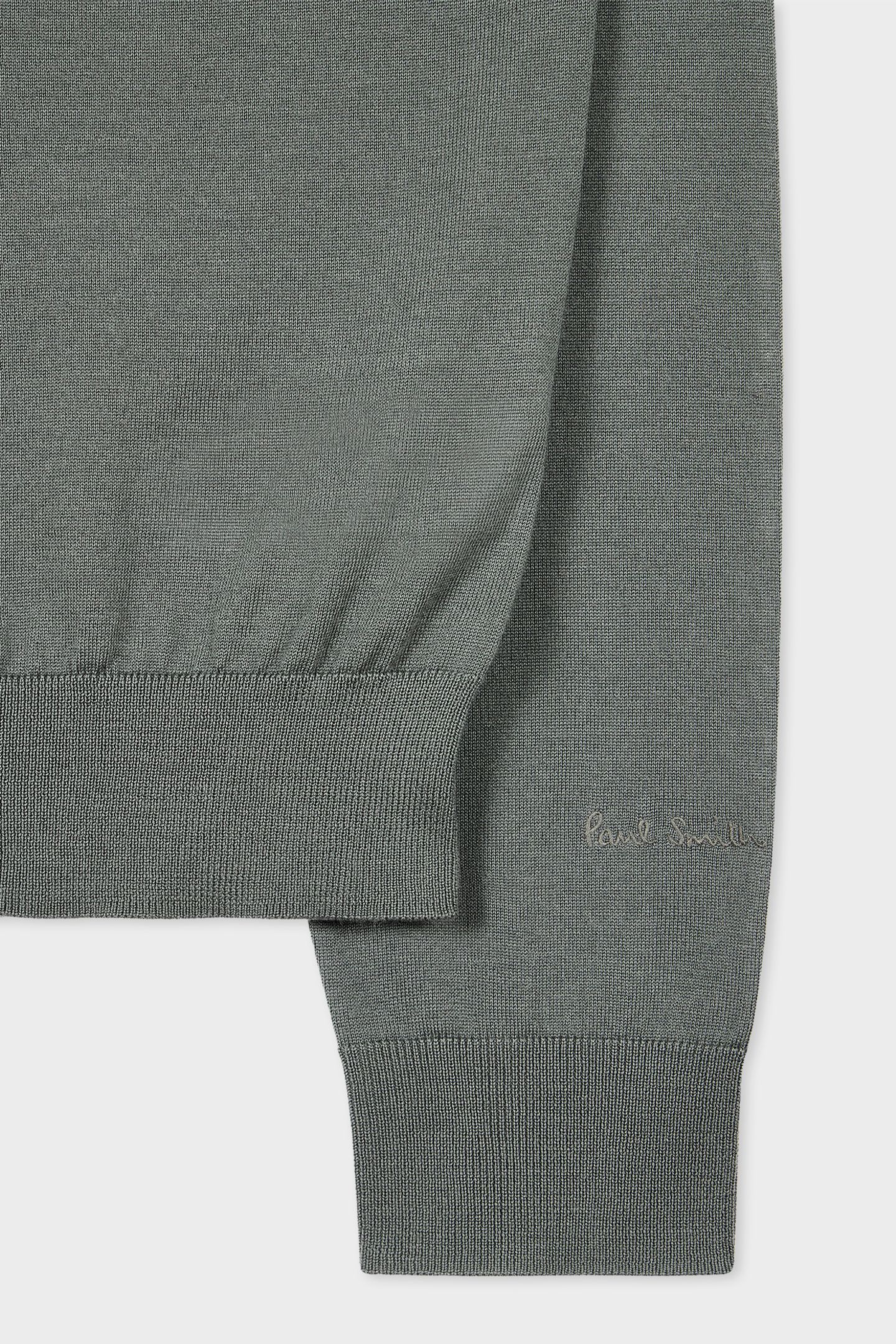 MENS SWEATER ZIP NECK PETROL GREEN 5
