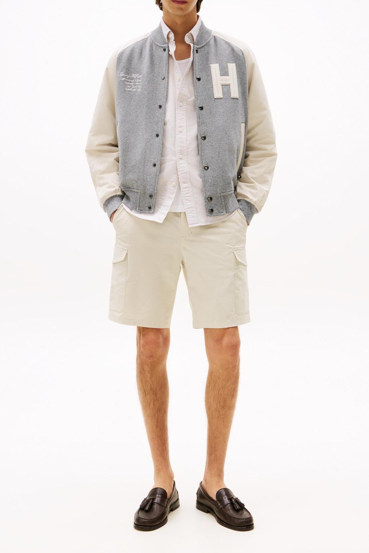 MIX MEDIA VARSITY BOMBER AUTHENTIC MARL/NEWSPRINT 1
